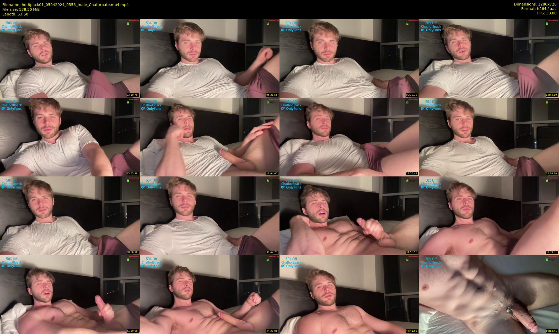 hot8pack01 — 54 minute Chaturbate male cam show recording, 720p, Apr 5, 2024
