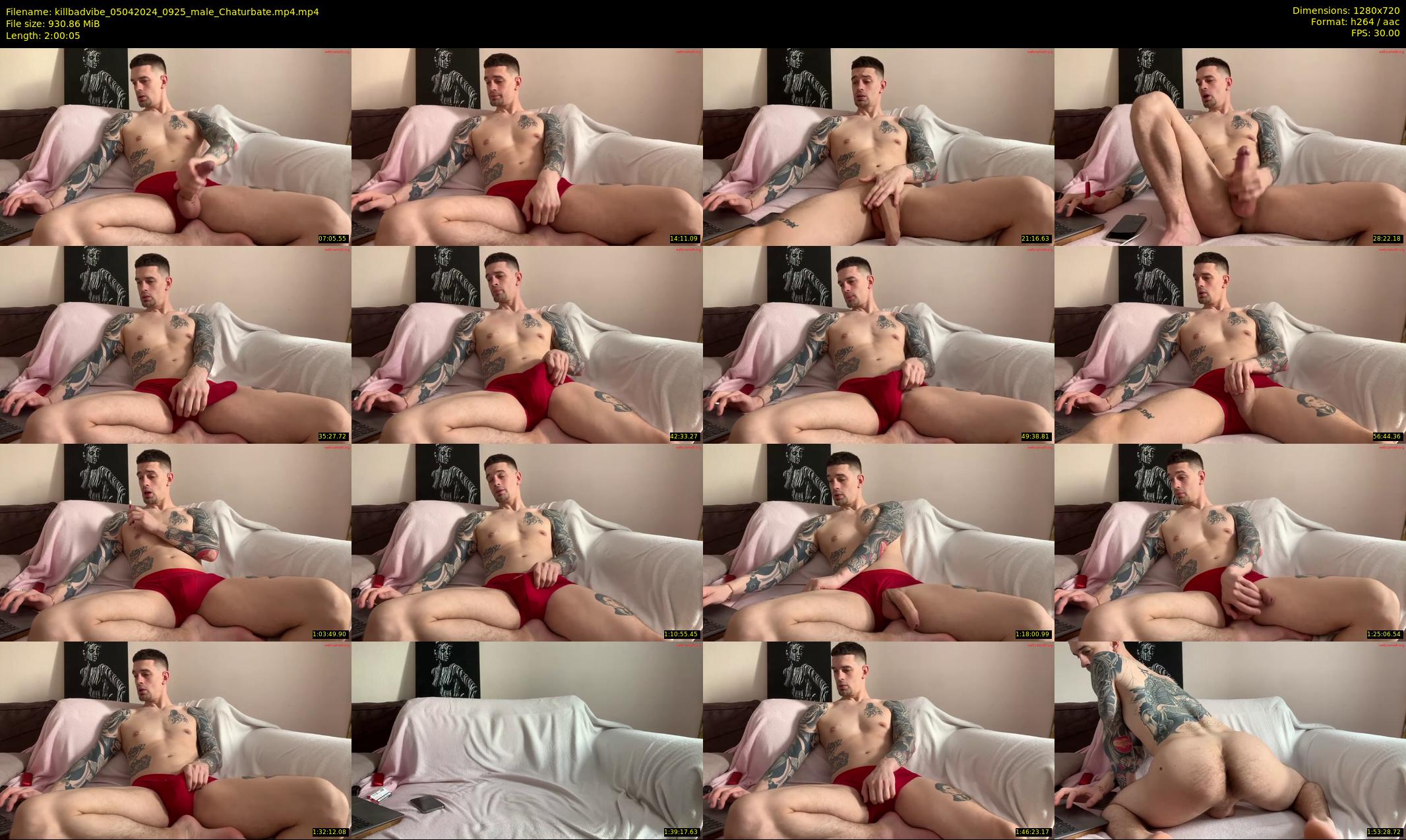 killbadvibe — 121 minute Chaturbate male cam show recording, 720p, Apr 5, 2024