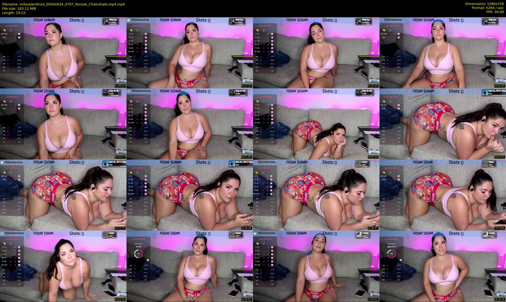 milavalentinax — 20 minute Chaturbate female cam show recording, 720p, Apr 5, 2024