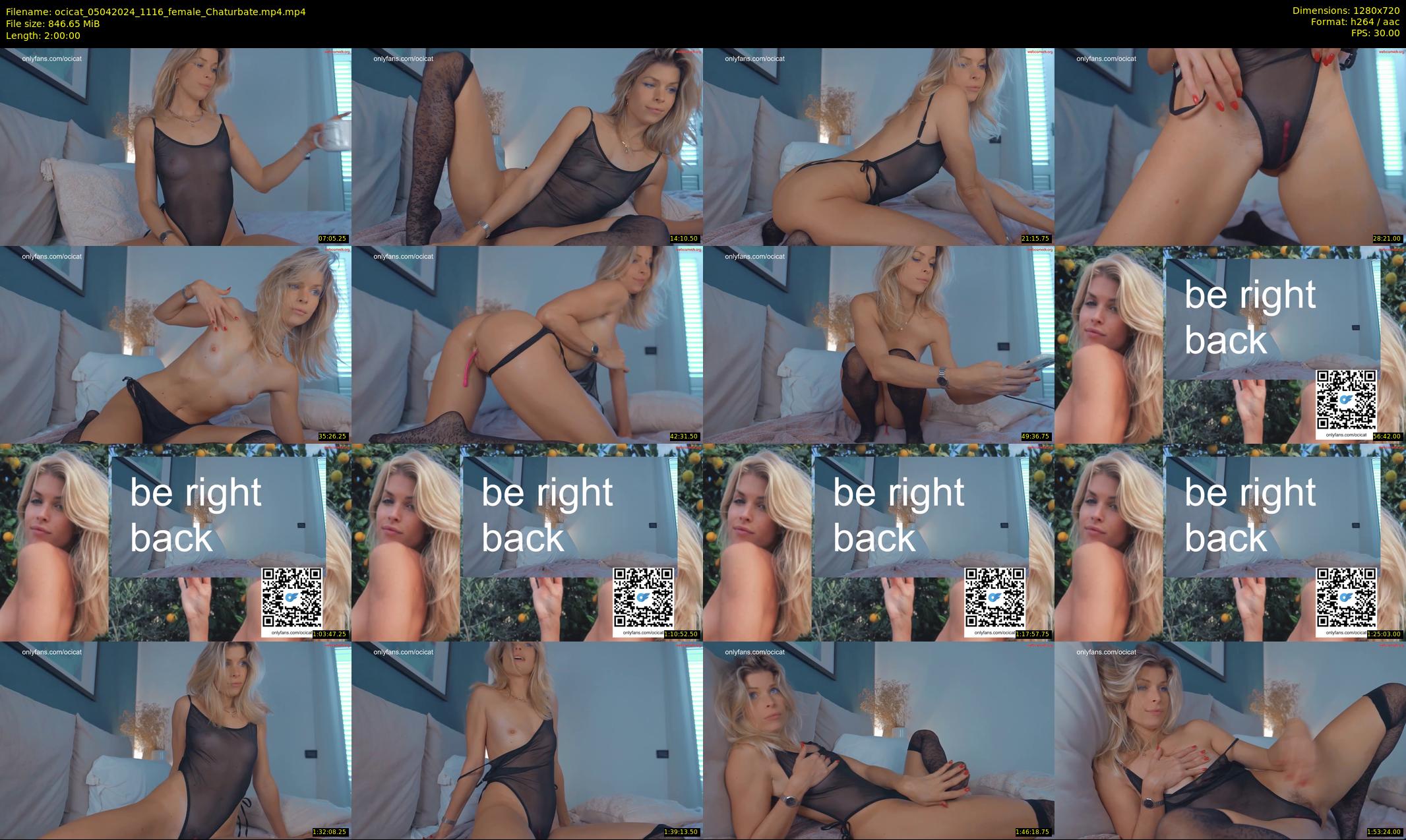 ocicat — 120 minute Chaturbate female cam show recording, 720p, Apr 5, 2024
