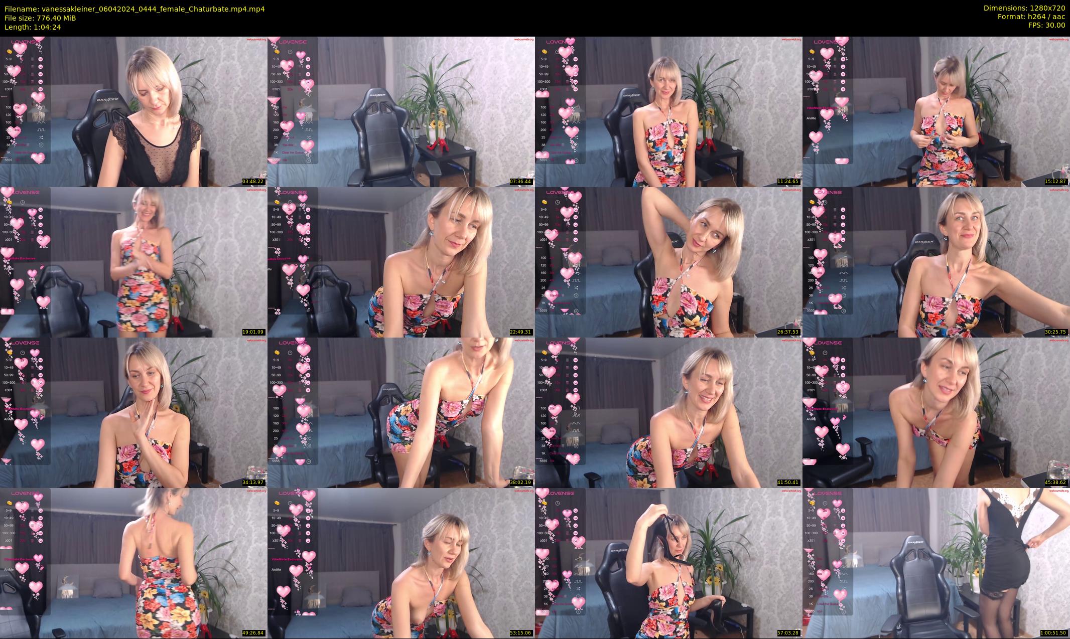 vanessakleiner — 65 minute Chaturbate female cam show recording, 720p, Apr 6, 2024