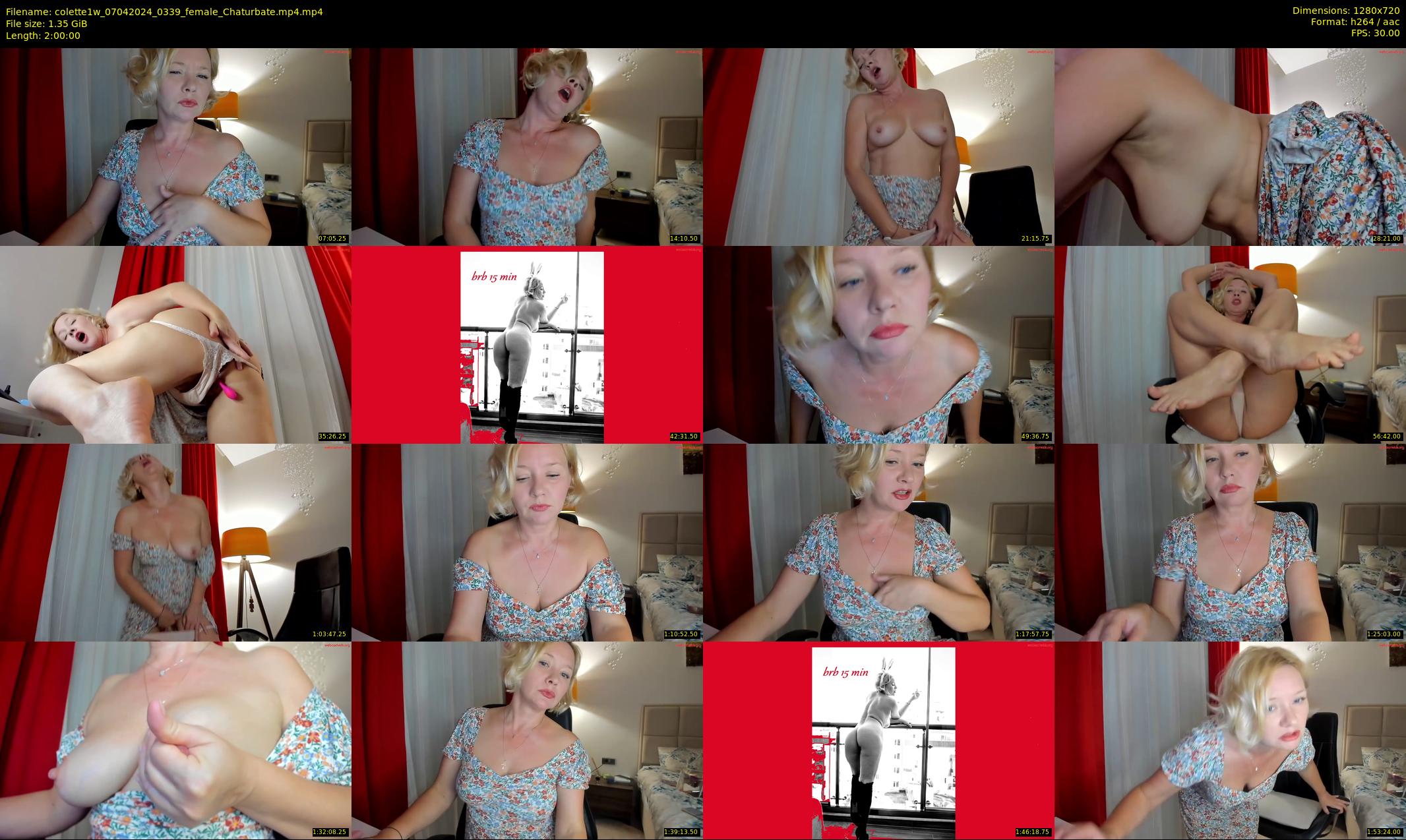 colette1w — 120 minute Chaturbate female cam show recording, 720p, Apr 7, 2024