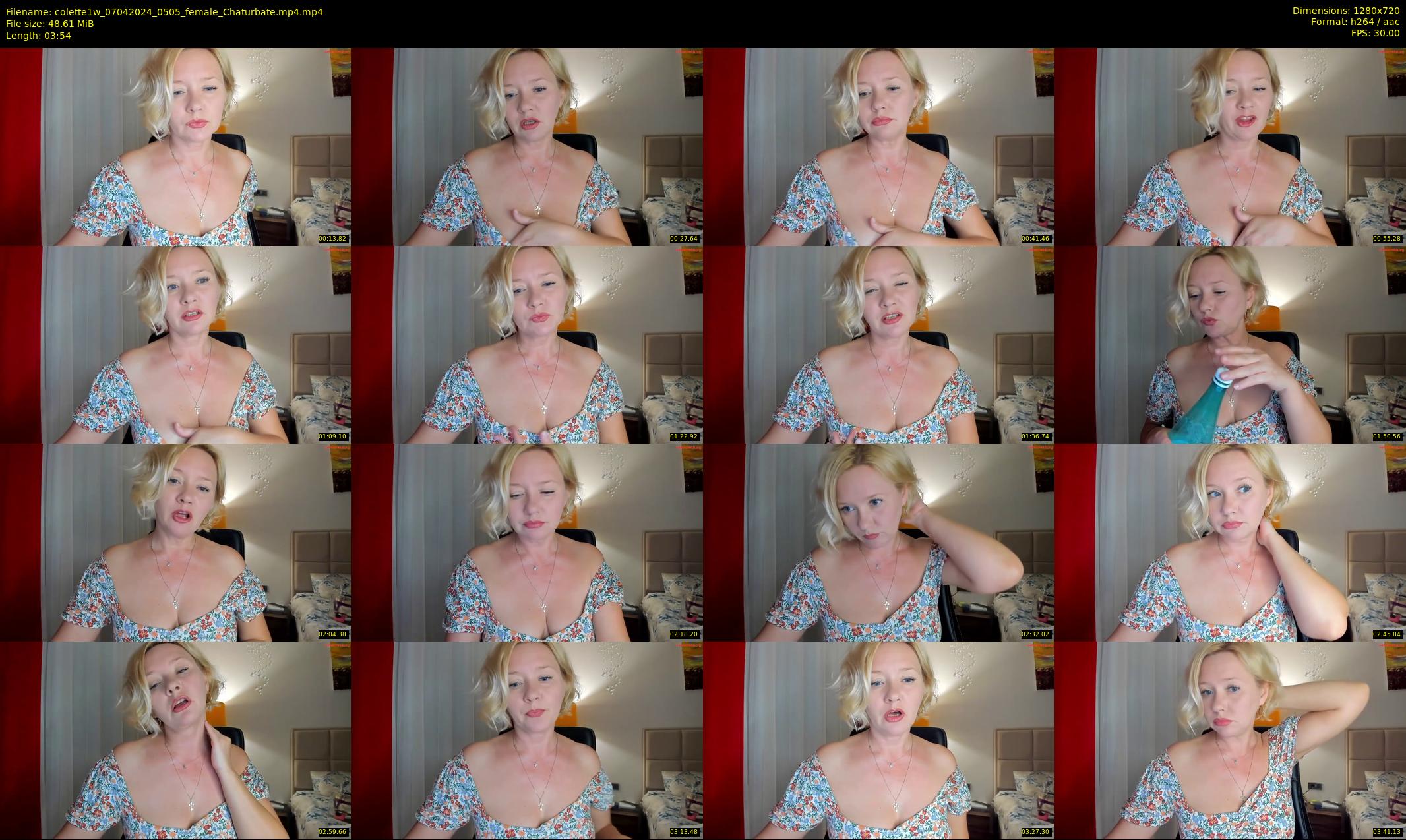 colette1w — 4 minute Chaturbate female cam show recording, 720p, Apr 7, 2024