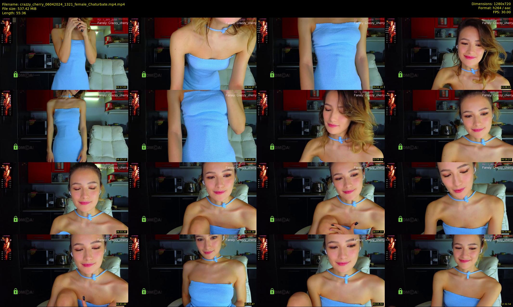 crazzy_cherry — 56 minute Chaturbate female cam show recording, 720p, Apr 6, 2024