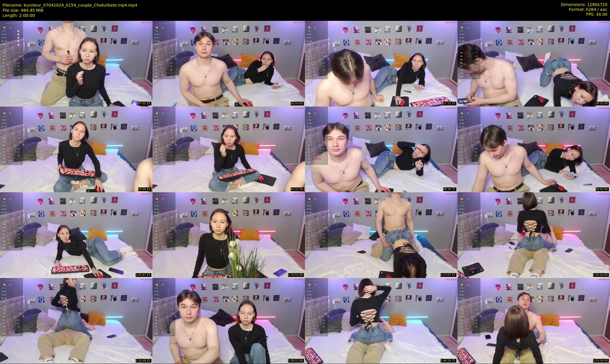 kuroteur — 120 minute Chaturbate couple cam show recording, 720p, Apr 7, 2024