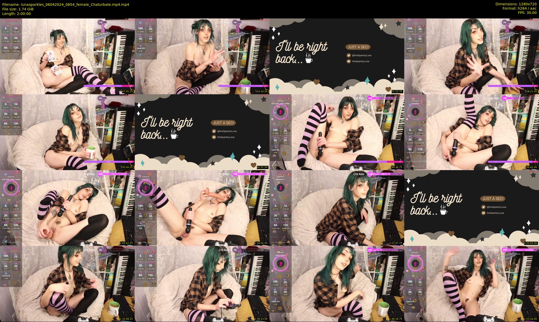 lunasparkles — 120 minute Chaturbate female cam show recording, 720p, Apr 6, 2024