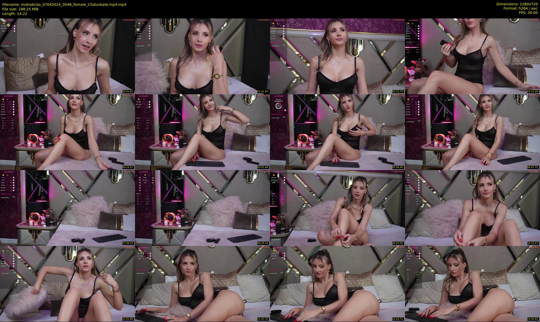 mishabrizo — 15 minute Chaturbate female cam show recording, 720p, Apr 7, 2024