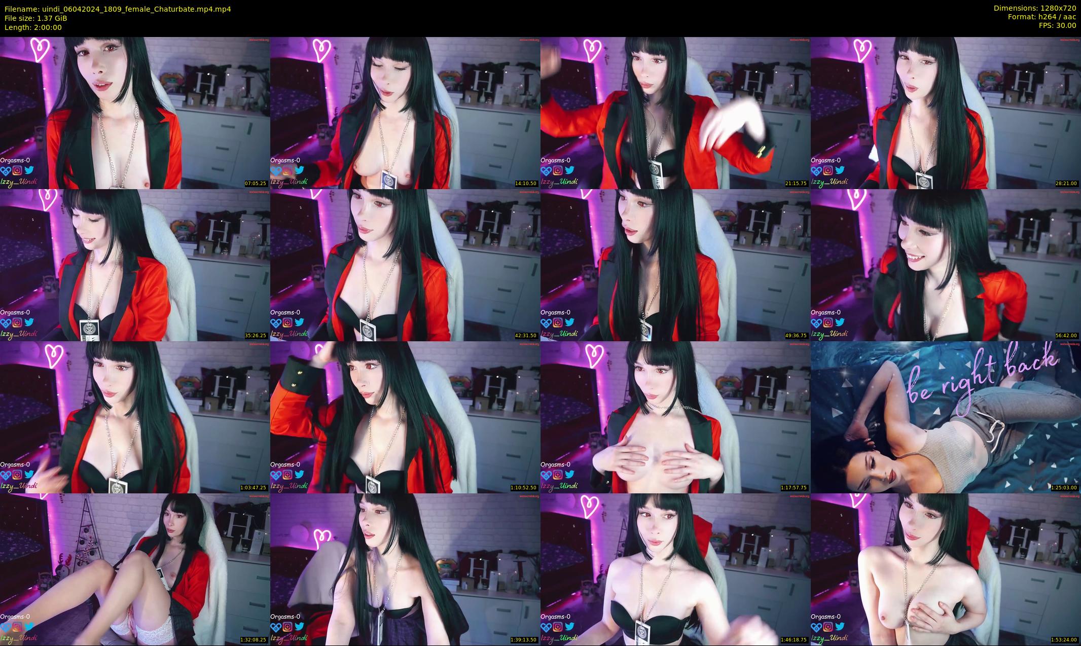 uindi — 120 minute Chaturbate female cam show recording, 720p, Apr 6, 2024