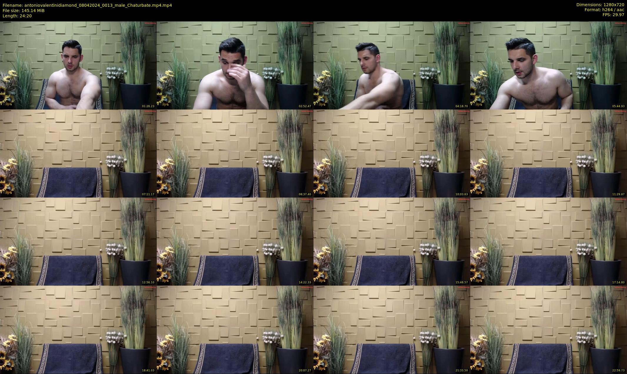 antoniovalentinidiamond — 25 minute Chaturbate male cam show recording, 720p, Apr 8, 2024