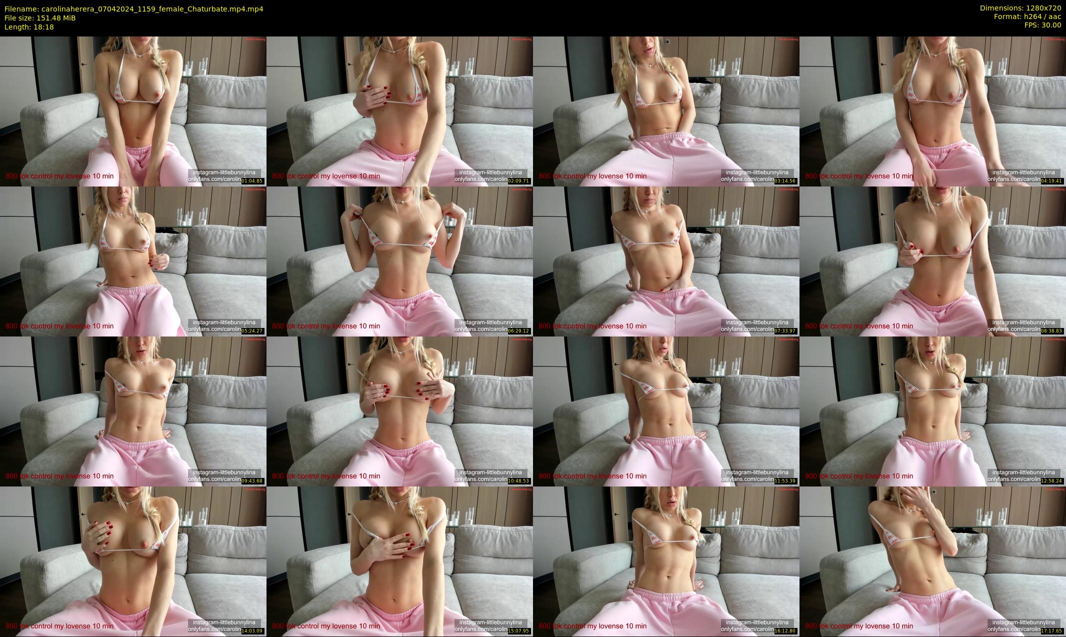 carolinaherera — 19 minute Chaturbate female cam show recording, 720p, Apr 7, 2024
