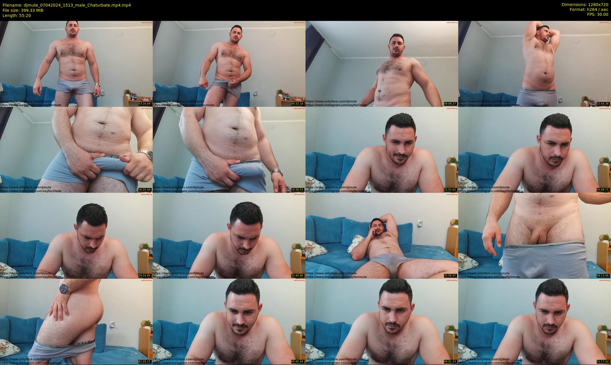 djmute — 56 minute Chaturbate male cam show recording, 720p, Apr 7, 2024