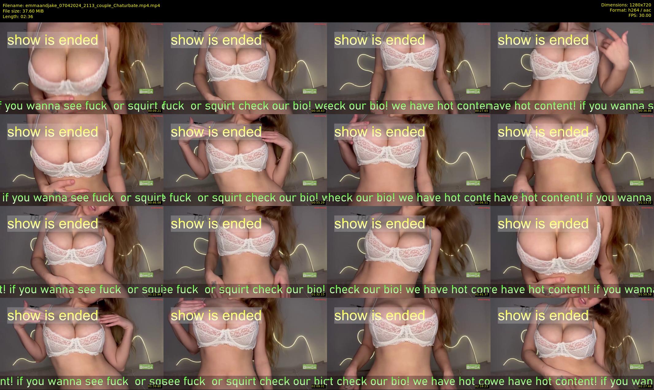 emmaandjake — 3 minute Chaturbate couple cam show recording, 720p, Apr 7, 2024