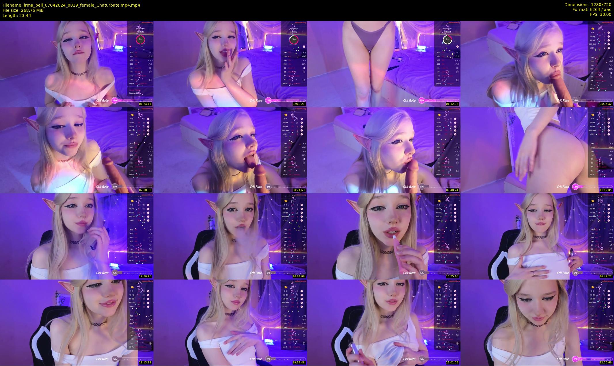 irma_bell — 24 minute Chaturbate female cam show recording, 720p, Apr 7, 2024
