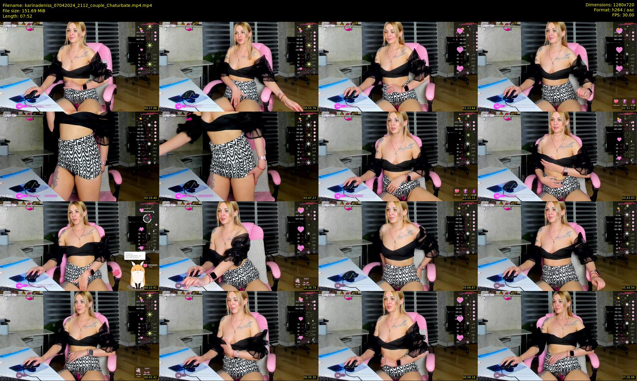 karinadeniss — 8 minute Chaturbate couple cam show recording, 720p, Apr 7, 2024