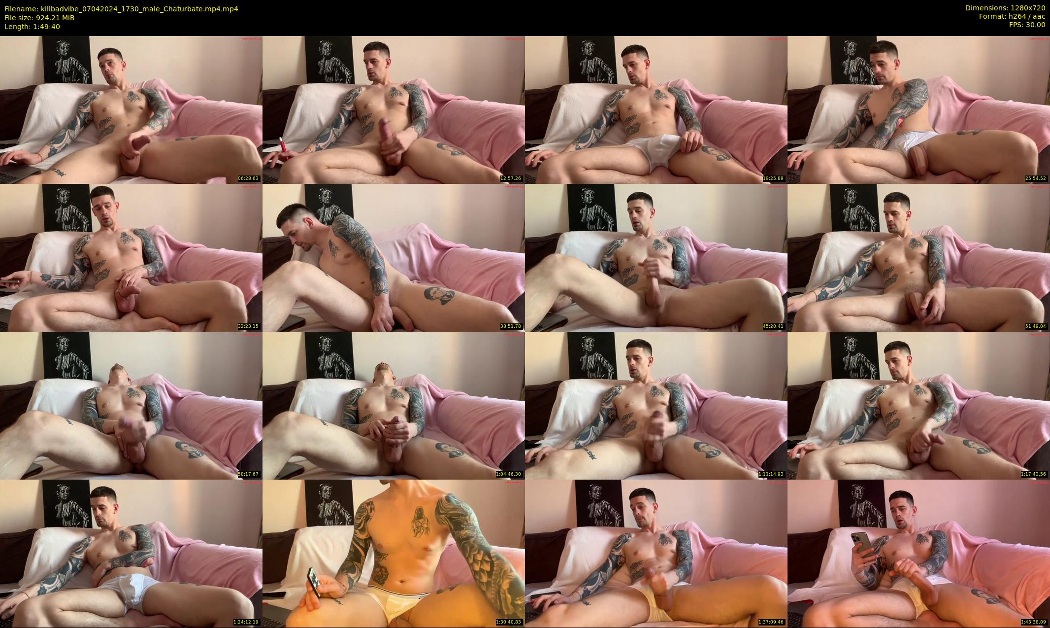 killbadvibe — 110 minute Chaturbate male cam show recording, 720p, Apr 7, 2024