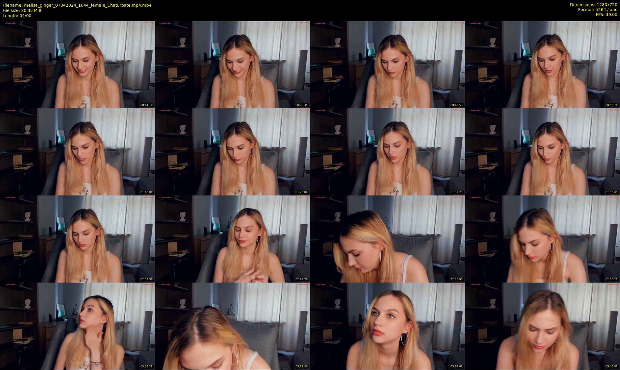 melisa_ginger — 4 minute Chaturbate female cam show recording, 720p, Apr 7, 2024