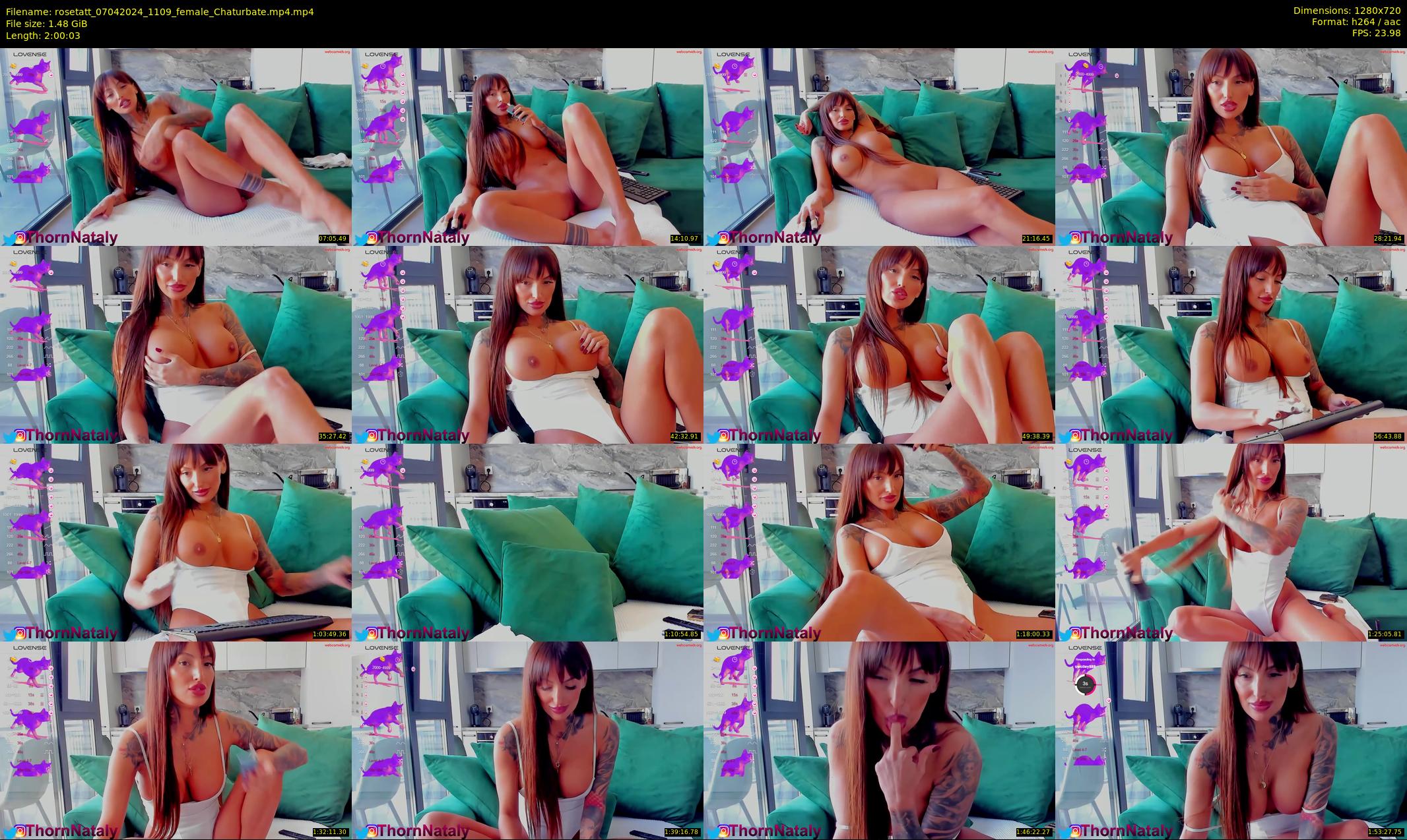 rosetatt — 121 minute Chaturbate female cam show recording, 720p, Apr 7, 2024