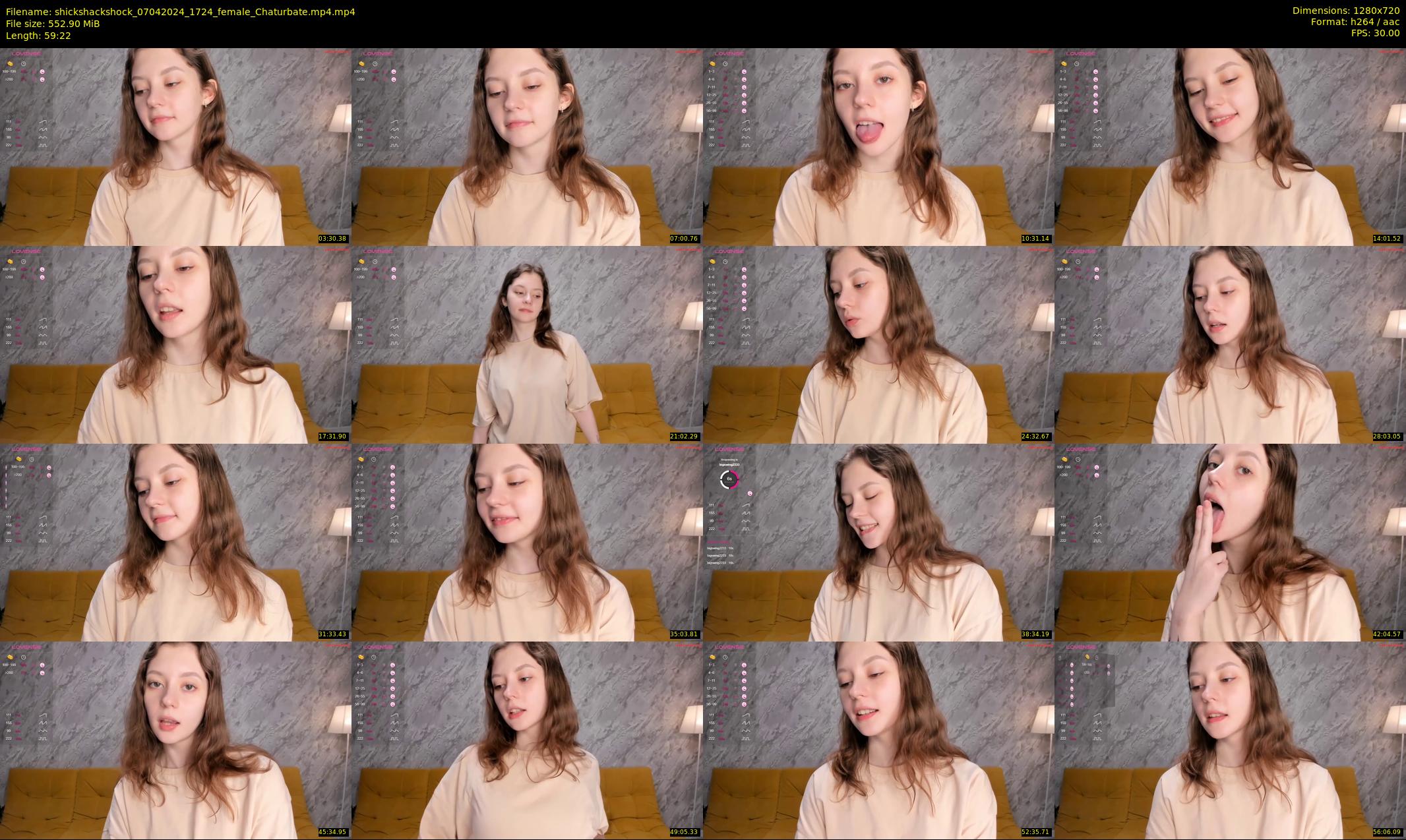 shickshackshock — 60 minute Chaturbate female cam show recording, 720p, Apr 7, 2024