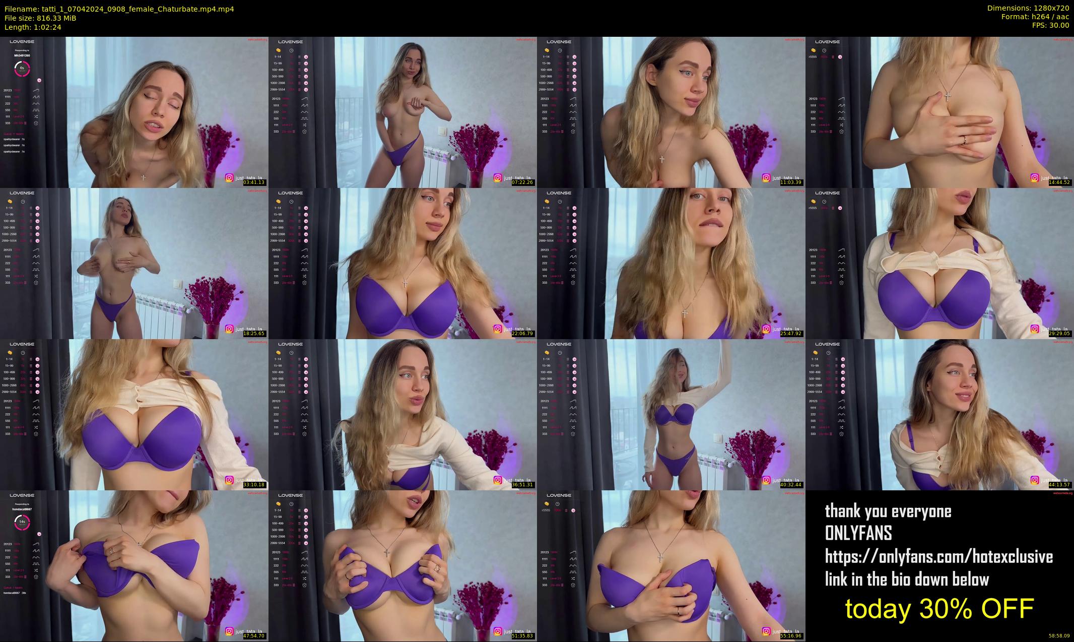 tatti_1 — 63 minute Chaturbate female cam show recording, 720p, Apr 7, 2024