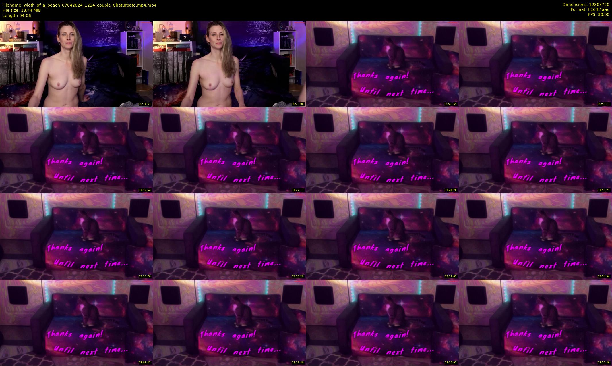 width_of_a_peach — 5 minute Chaturbate couple cam show recording, 720p, Apr 7, 2024