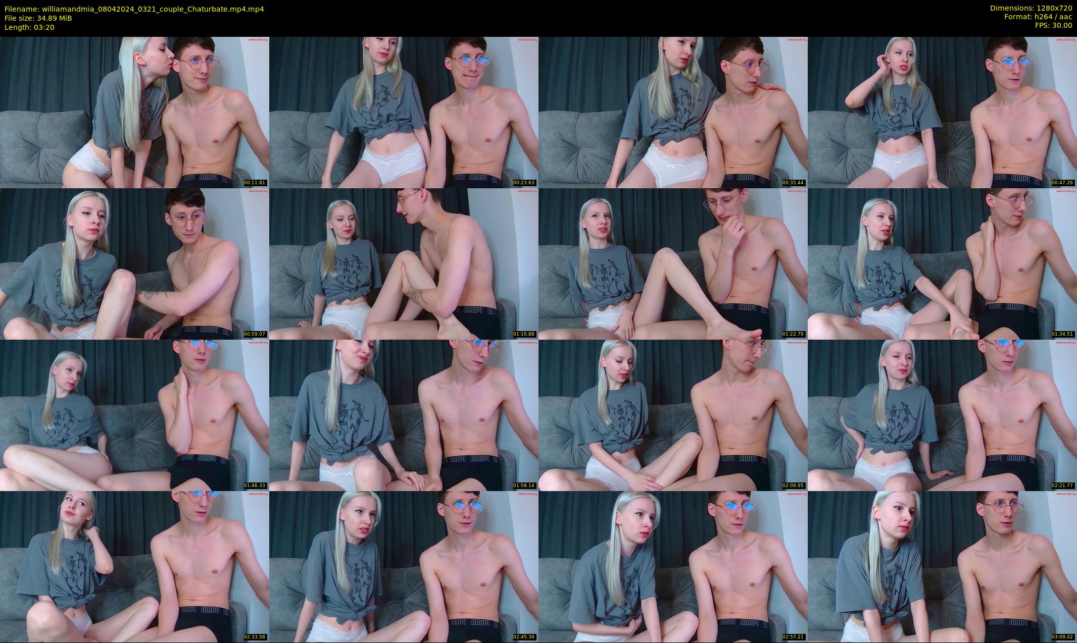 williamandmia — 4 minute Chaturbate couple cam show recording, 720p, Apr 8, 2024