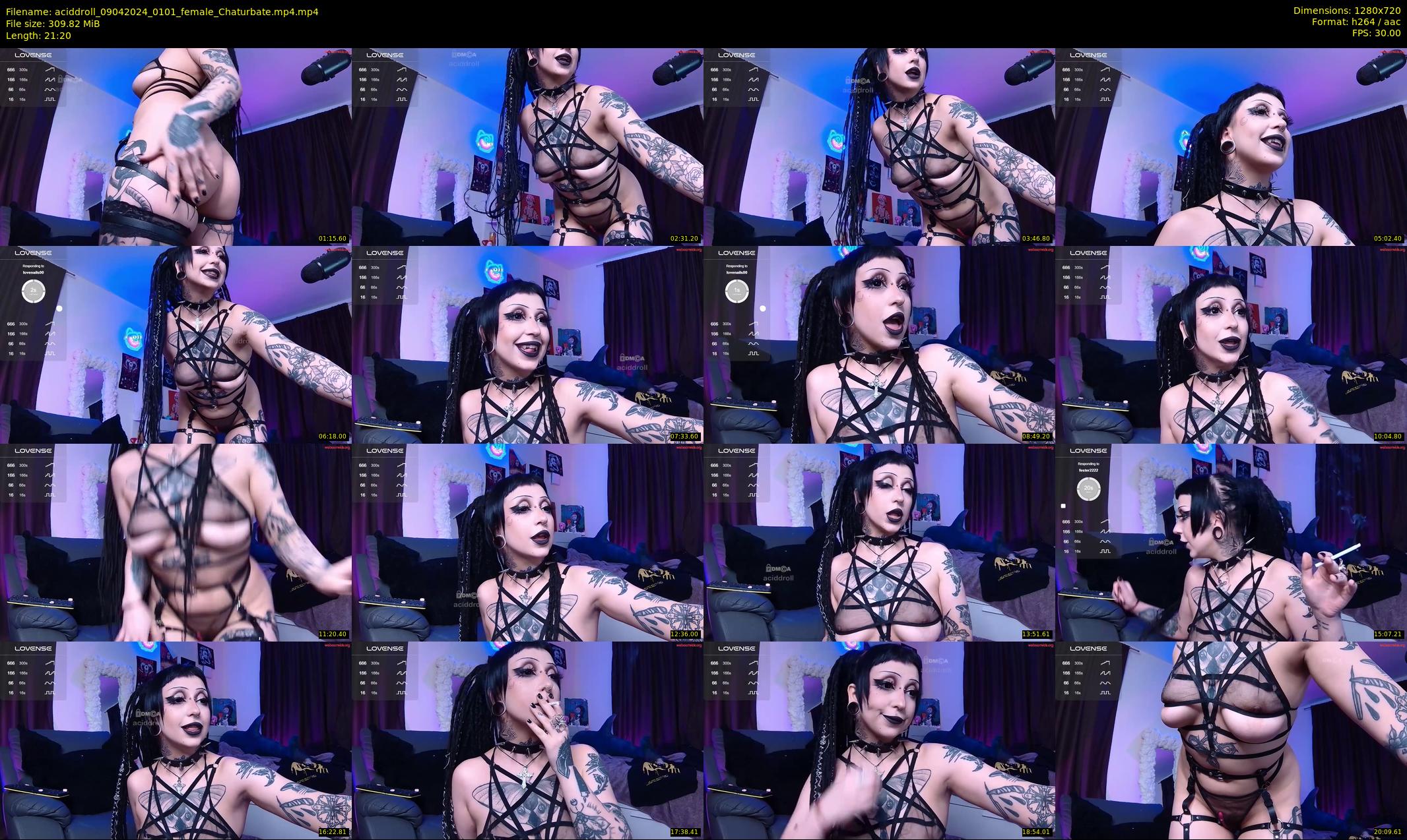 aciddroll — 22 minute Chaturbate female cam show recording, 720p, Apr 9, 2024