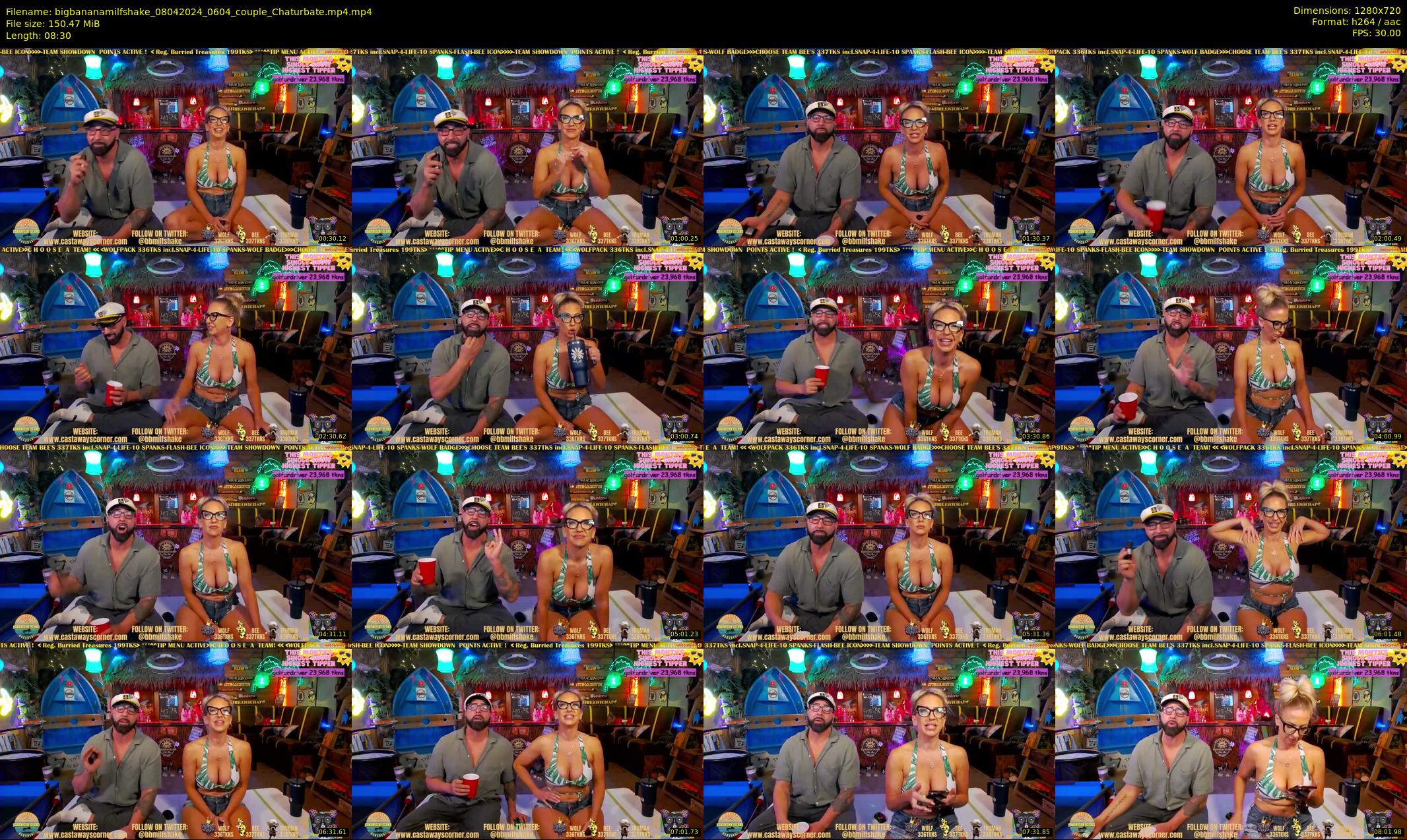 bigbananamilfshake — 9 minute Chaturbate couple cam show recording, 720p, Apr 8, 2024
