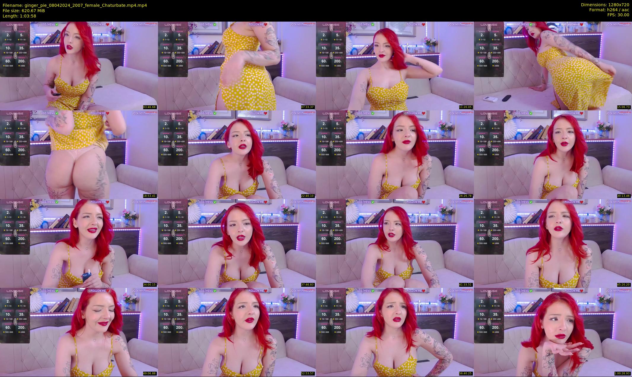 ginger_pie — 64 minute Chaturbate female cam show recording, 720p, Apr 8, 2024