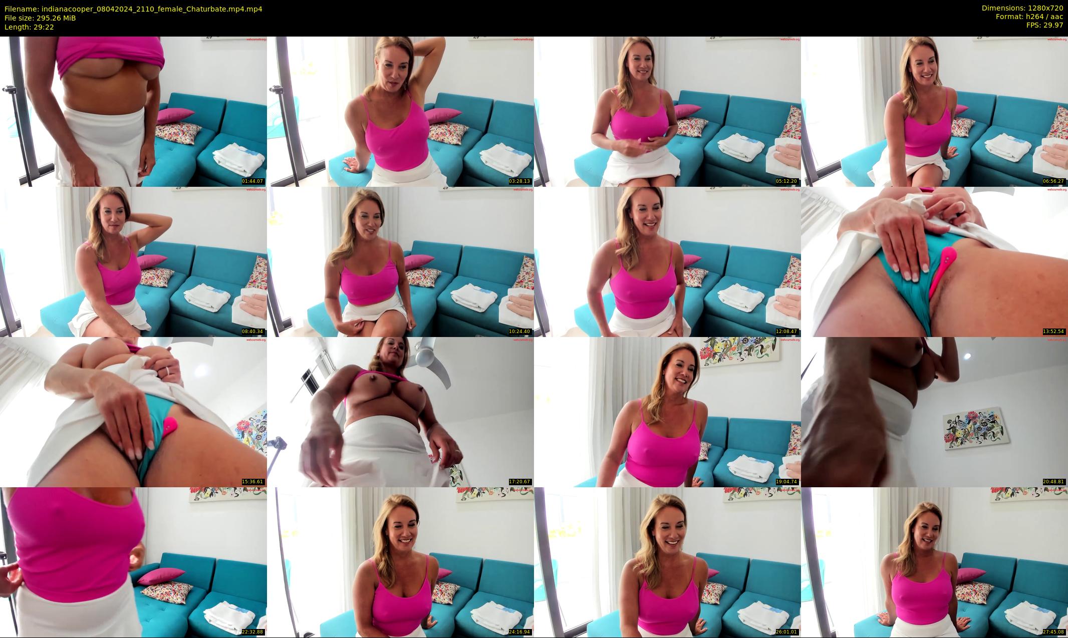 indianacooper — 30 minute Chaturbate female cam show recording, 720p, Apr 8, 2024