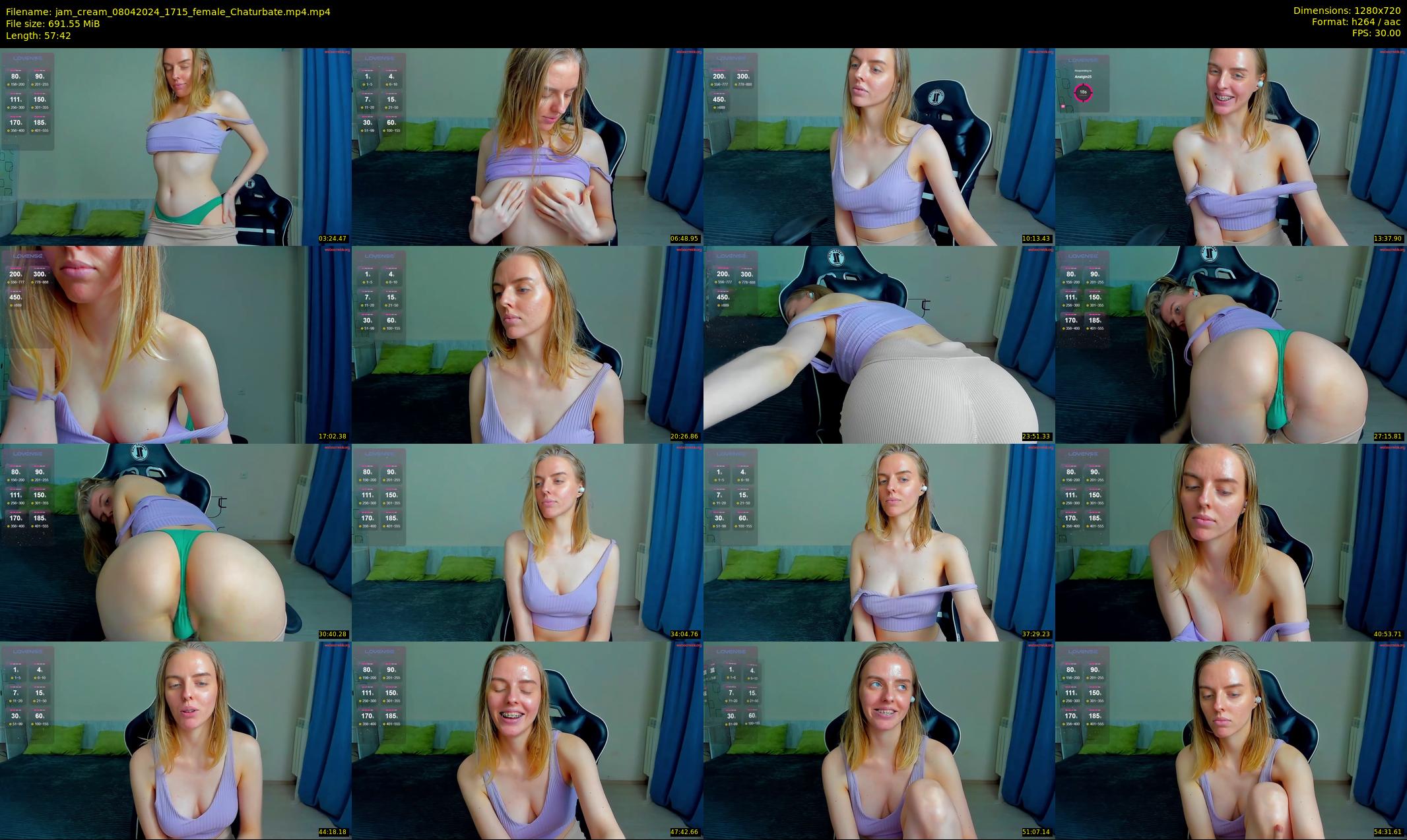 jam_cream — 58 minute Chaturbate female cam show recording, 720p, Apr 8, 2024