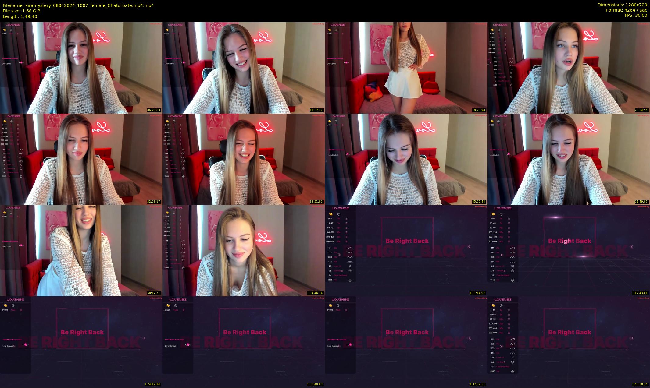 kiramystery — 110 minute Chaturbate female cam show recording, 720p, Apr 8, 2024
