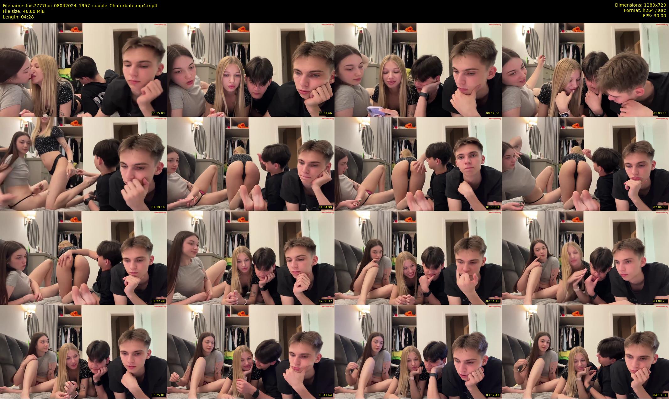 luis7777hui — 5 minute Chaturbate couple cam show recording, 720p, Apr 8, 2024