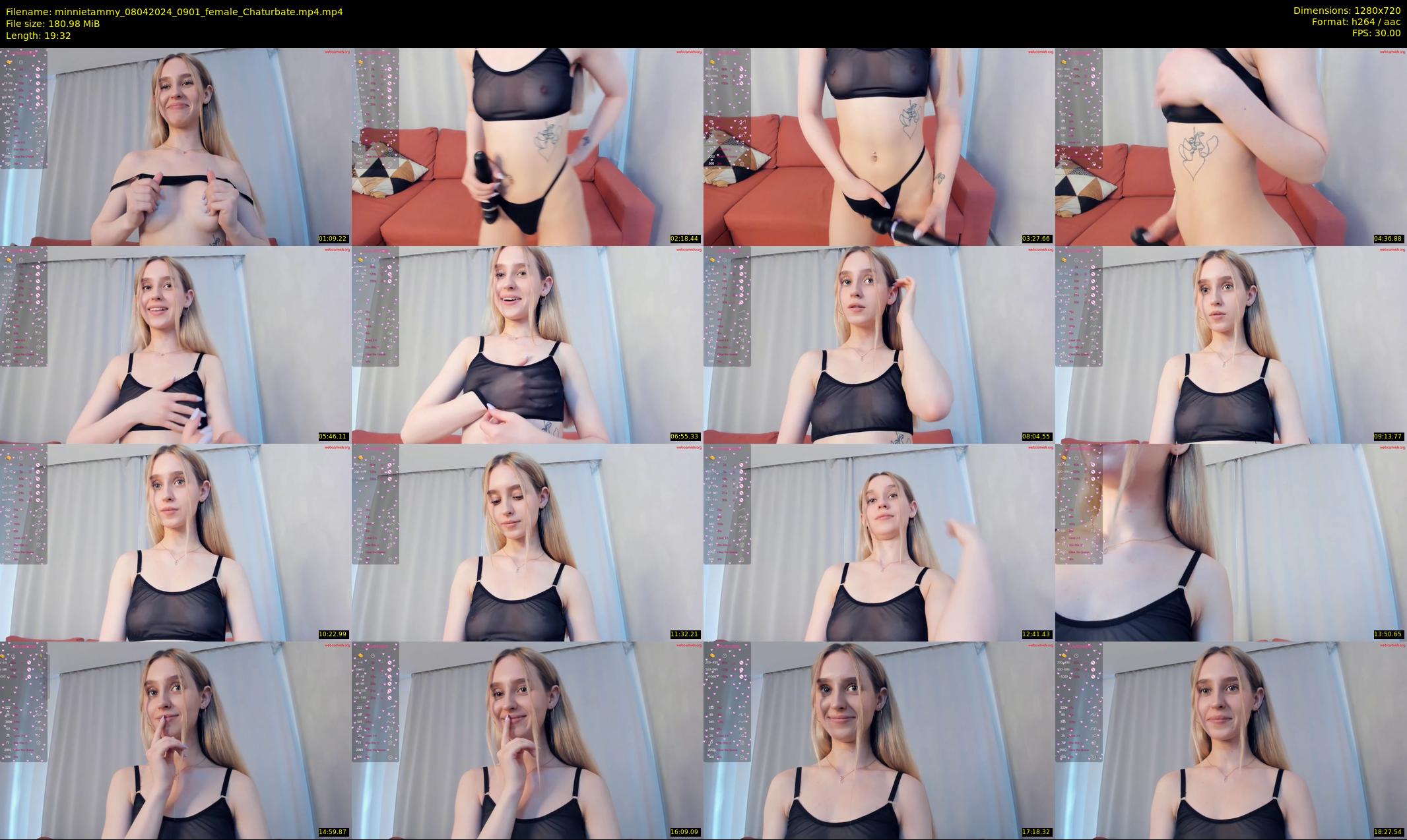 minnietammy — 20 minute Chaturbate female cam show recording, 720p, Apr 8, 2024