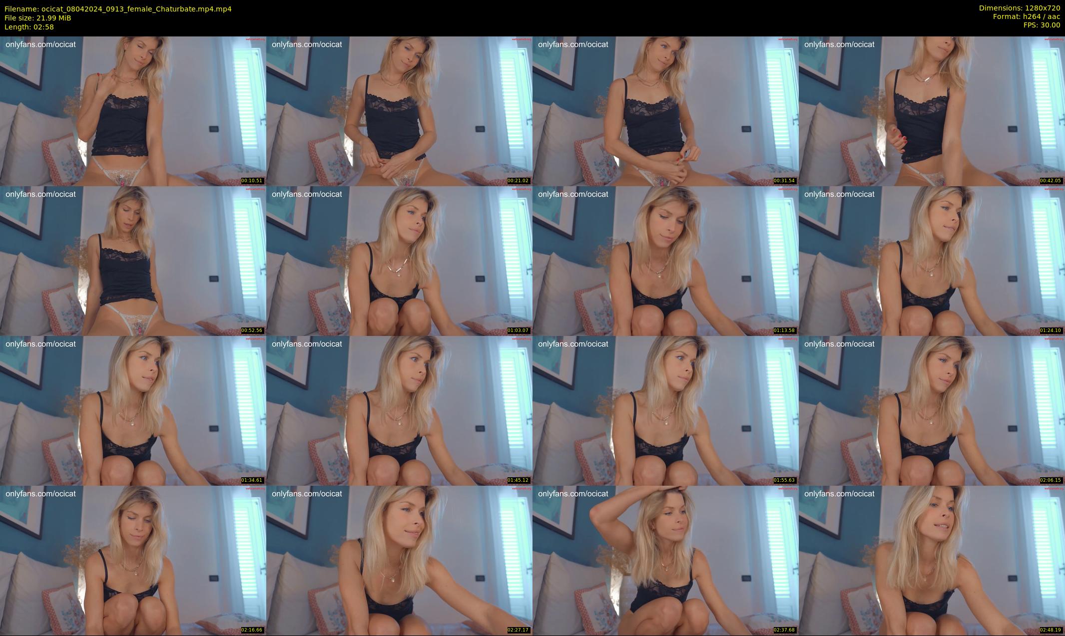 ocicat — 3 minute Chaturbate female cam show recording, 720p, Apr 8, 2024
