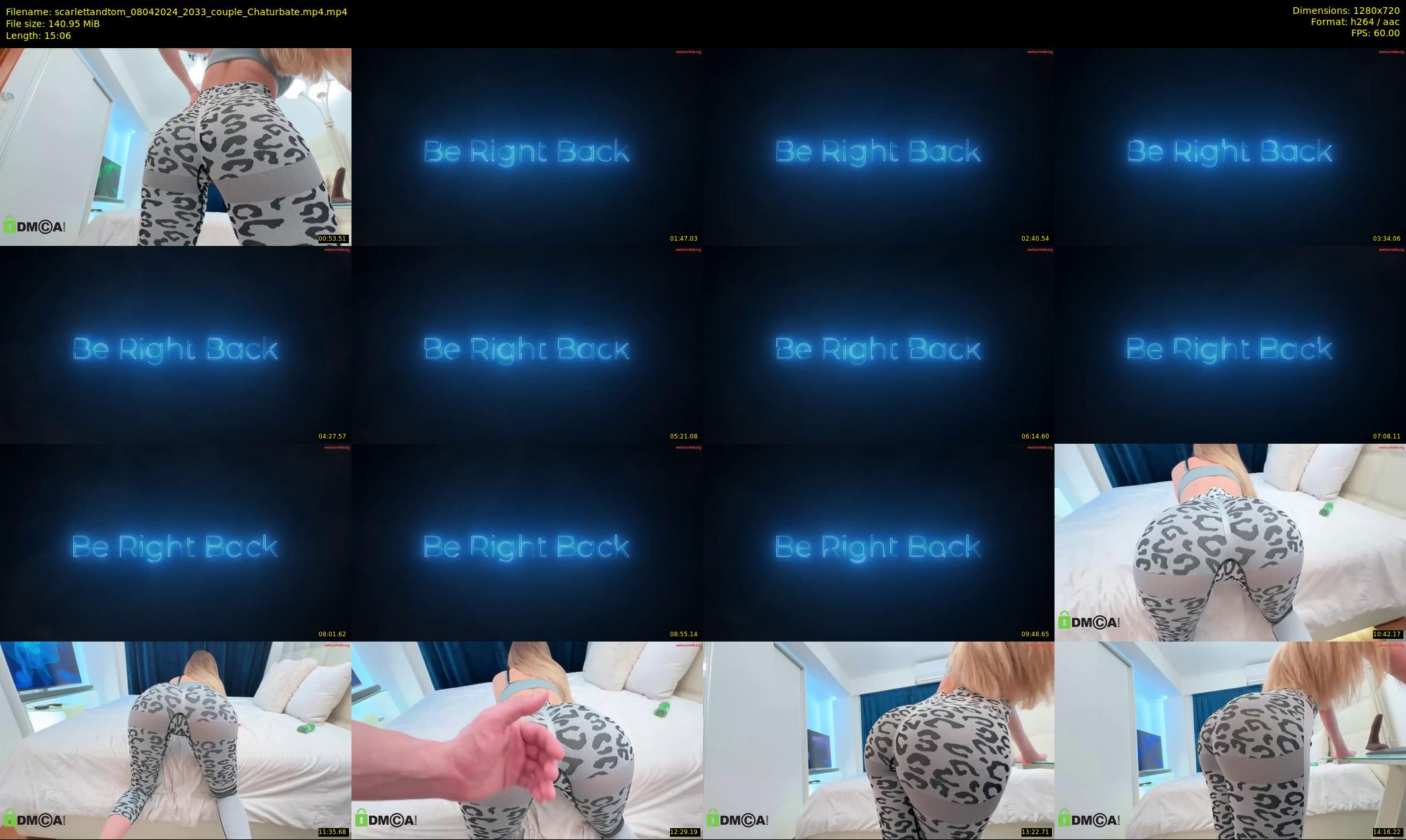 scarlettandtom — 16 minute Chaturbate couple cam show recording, 720p, Apr 8, 2024