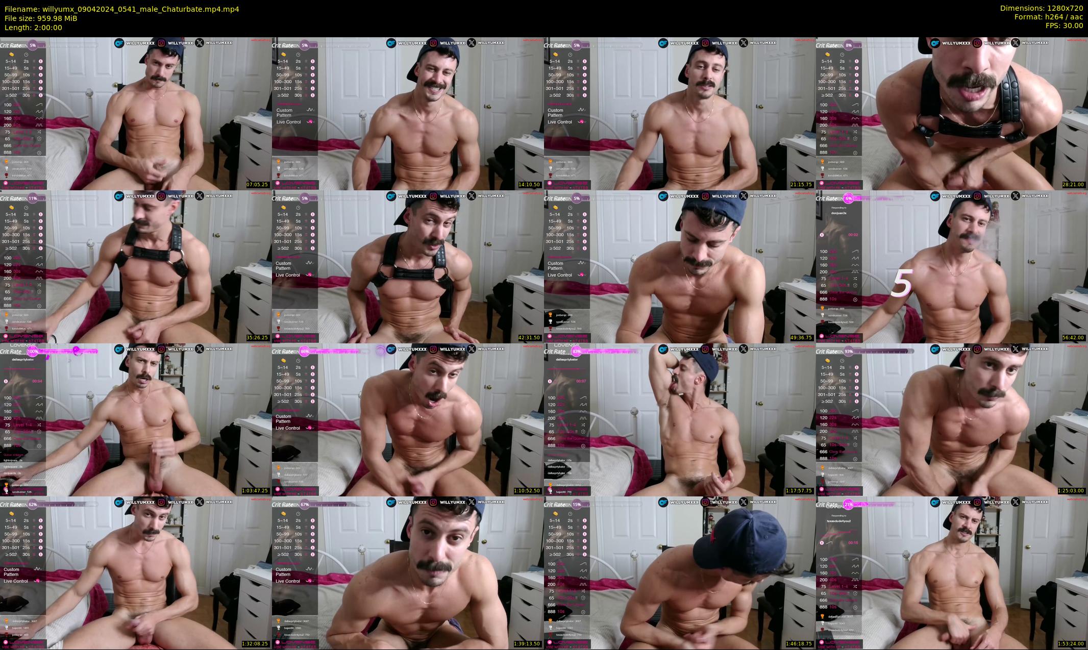 willyumx — 120 minute Chaturbate male cam show recording, 720p, Apr 9, 2024