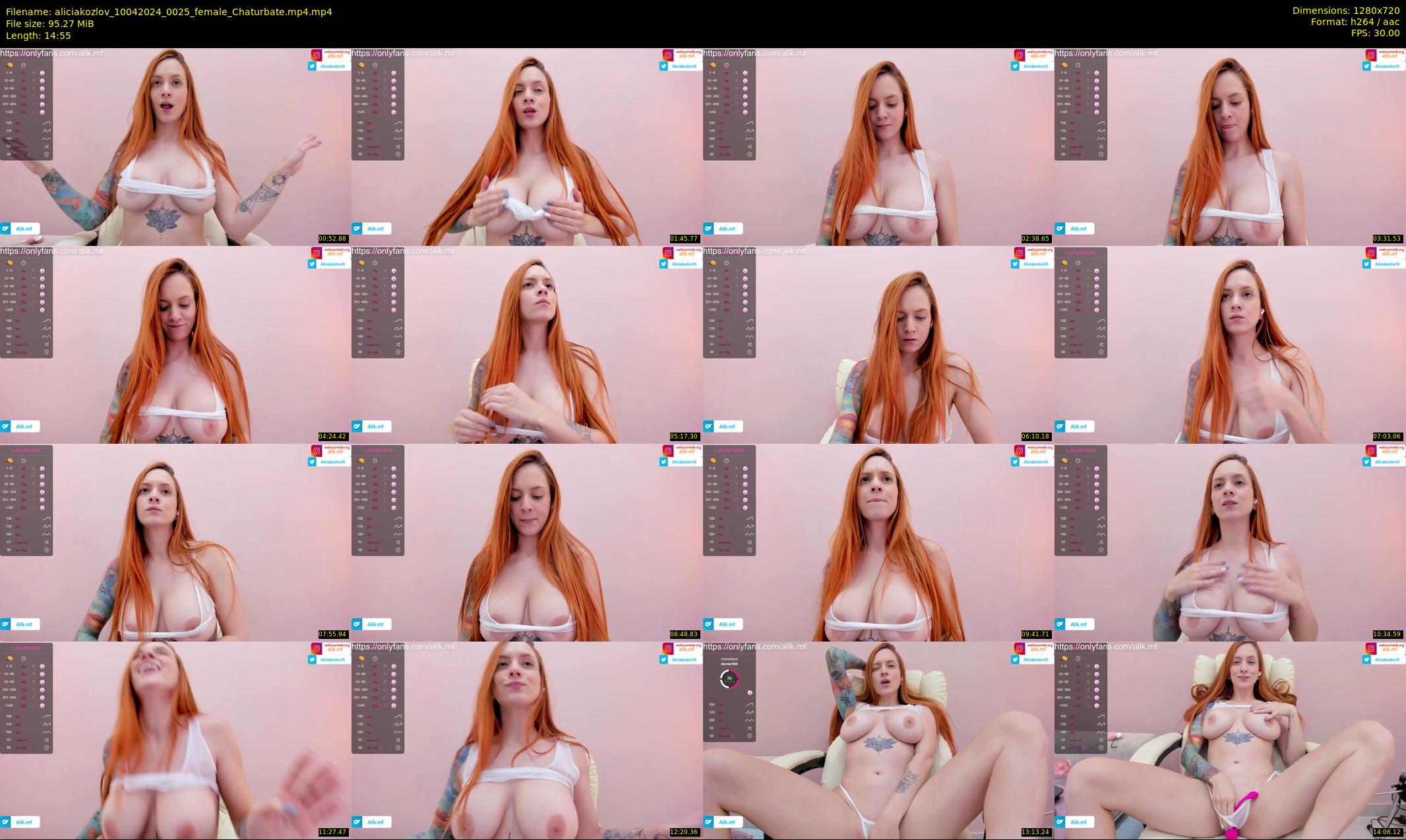 aliciakozlov — 15 minute Chaturbate female cam show recording, 720p, Apr 10, 2024
