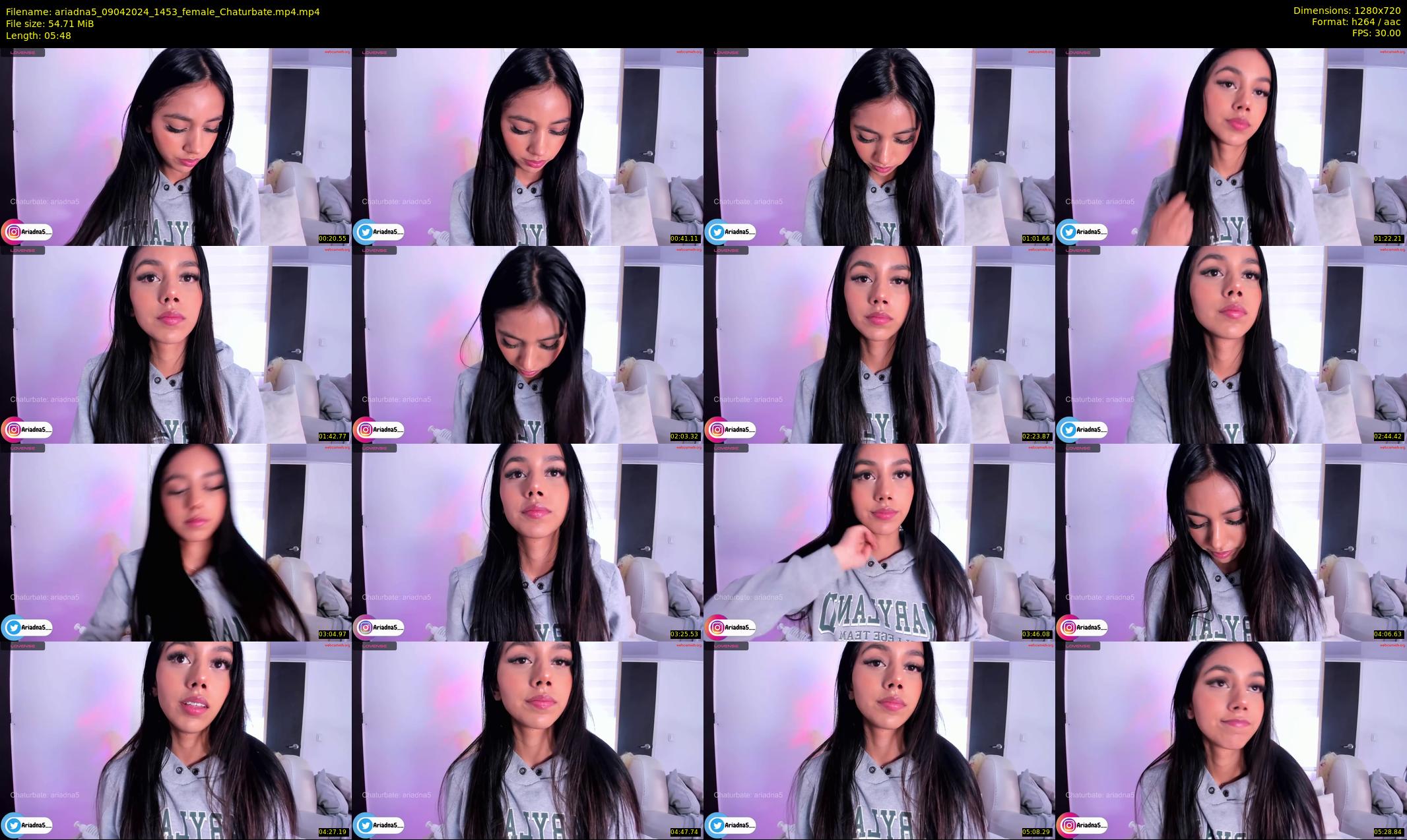 ariadna5 — 6 minute Chaturbate female cam show recording, 720p, Apr 9, 2024