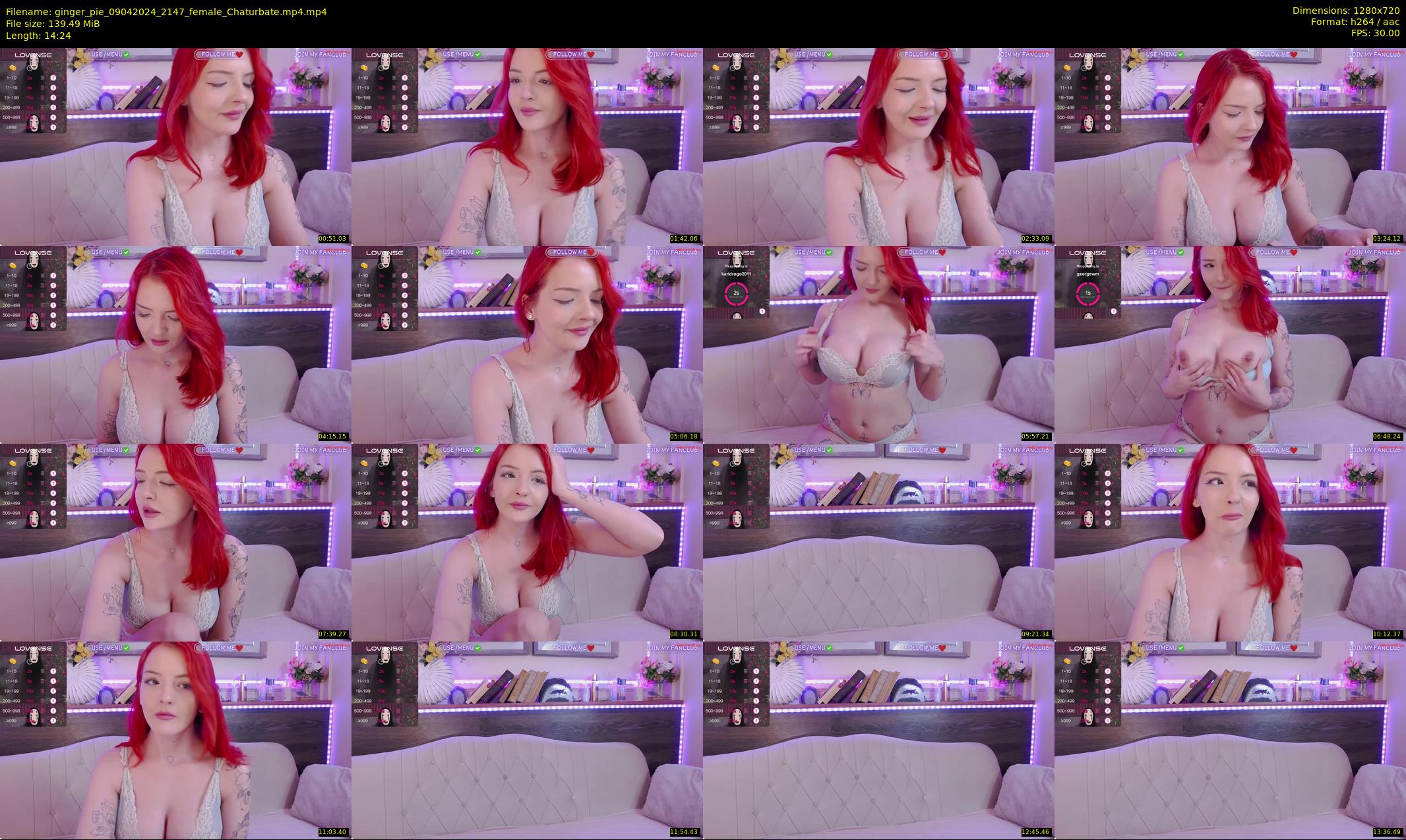 ginger_pie — 15 minute Chaturbate female cam show recording, 720p, Apr 9, 2024