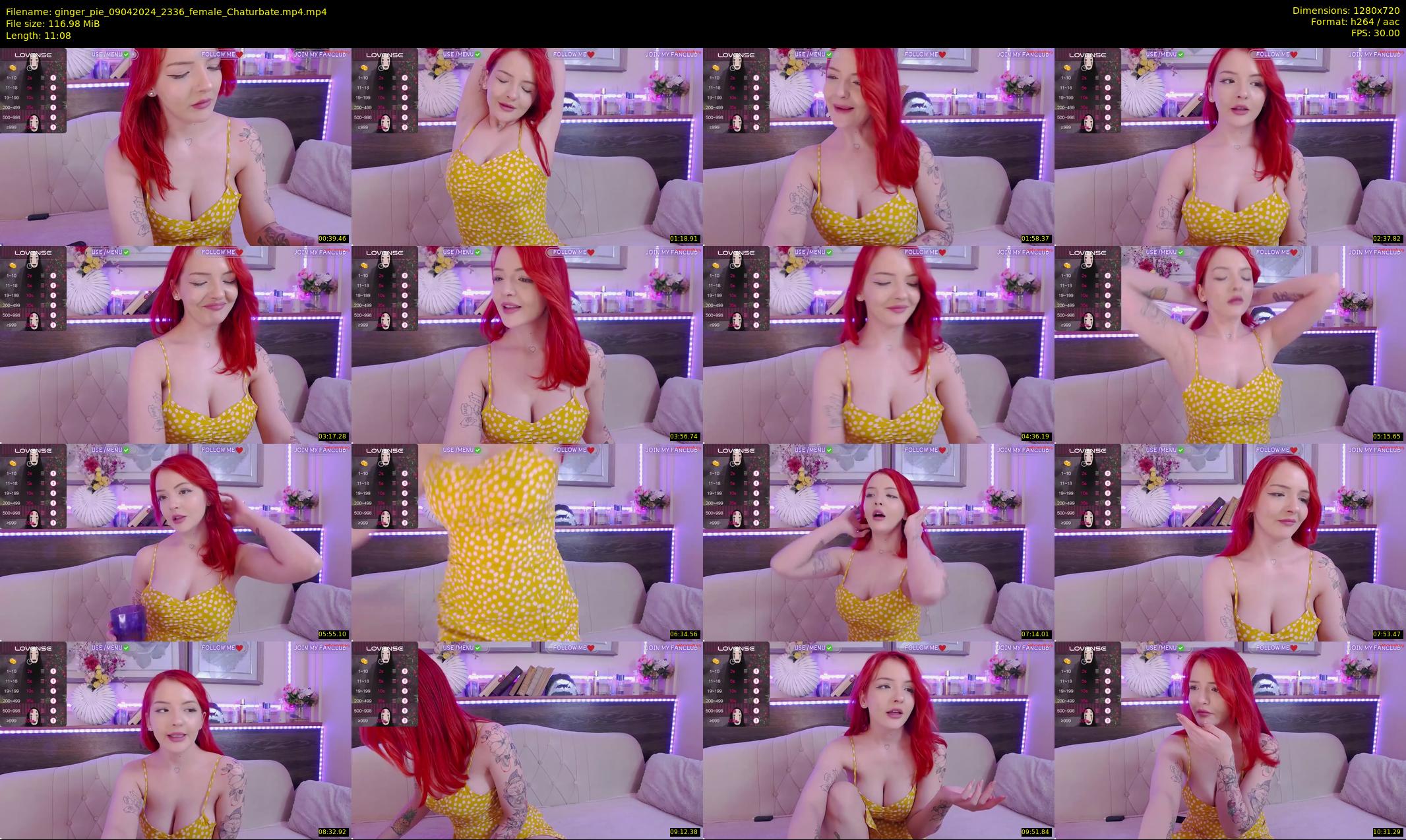 ginger_pie — 12 minute Chaturbate female cam show recording, 720p, Apr 9, 2024