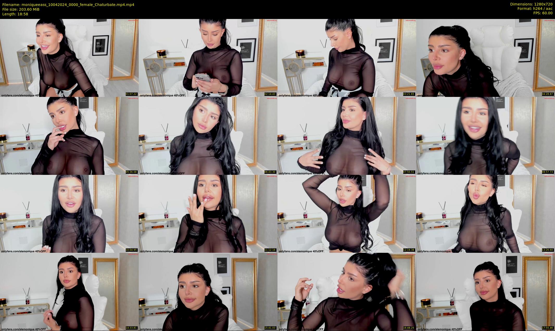 moniqueeass — 19 minute Chaturbate female cam show recording, 720p, Apr 10, 2024
