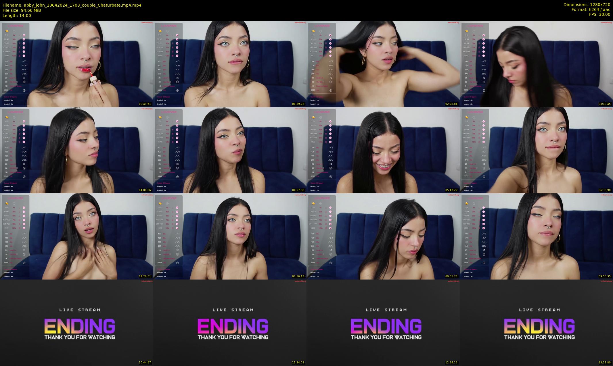 abby_john — 14 minute Chaturbate couple cam show recording, 720p, Apr 10, 2024