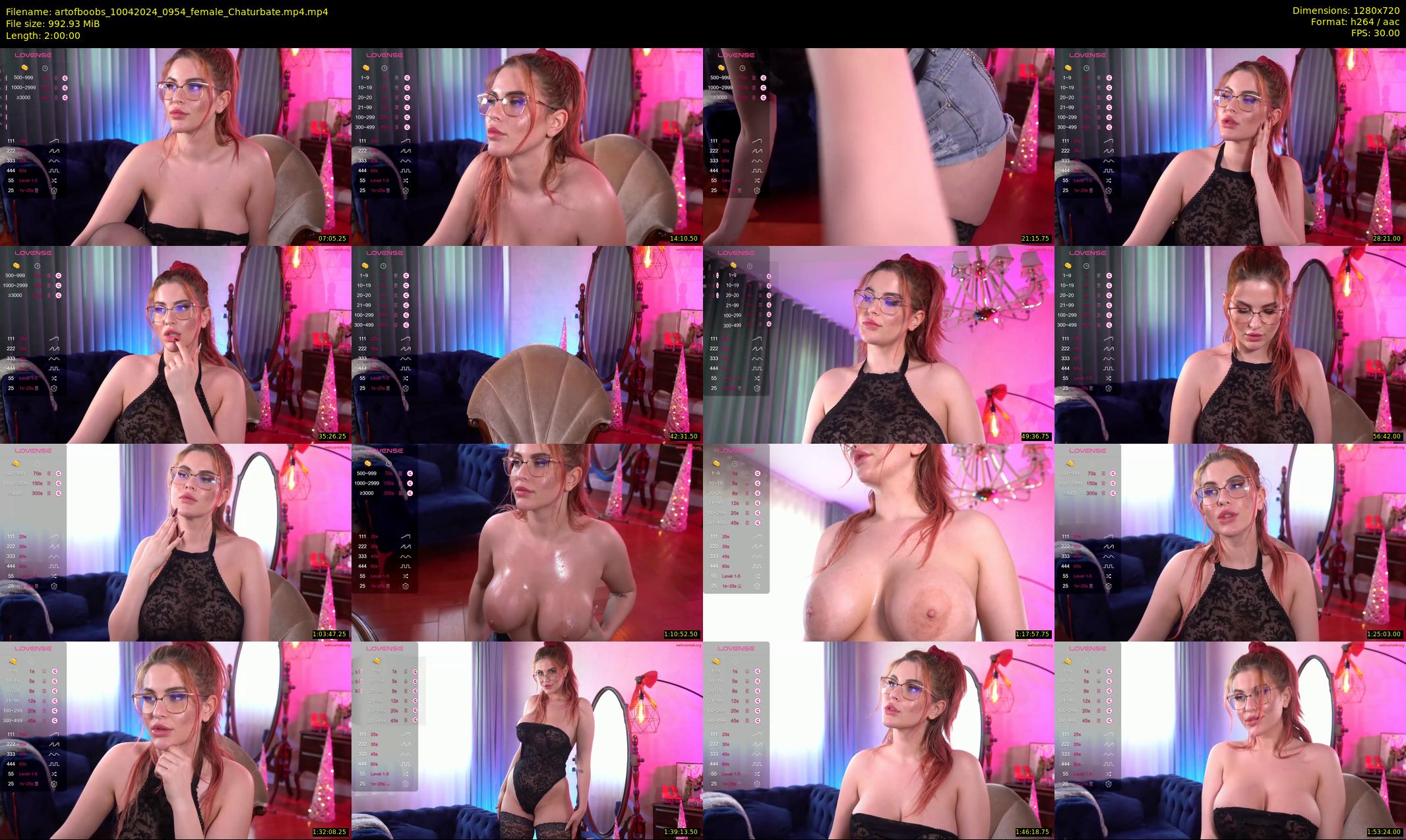 artofboobs — 120 minute Chaturbate female cam show recording, 720p, Apr 10, 2024