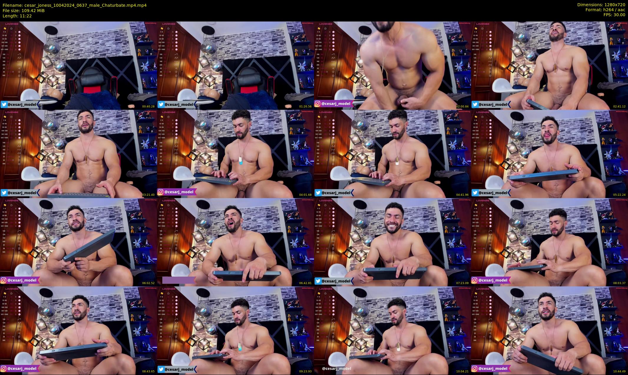 cesar_joness — 12 minute Chaturbate male cam show recording, 720p, Apr 10, 2024