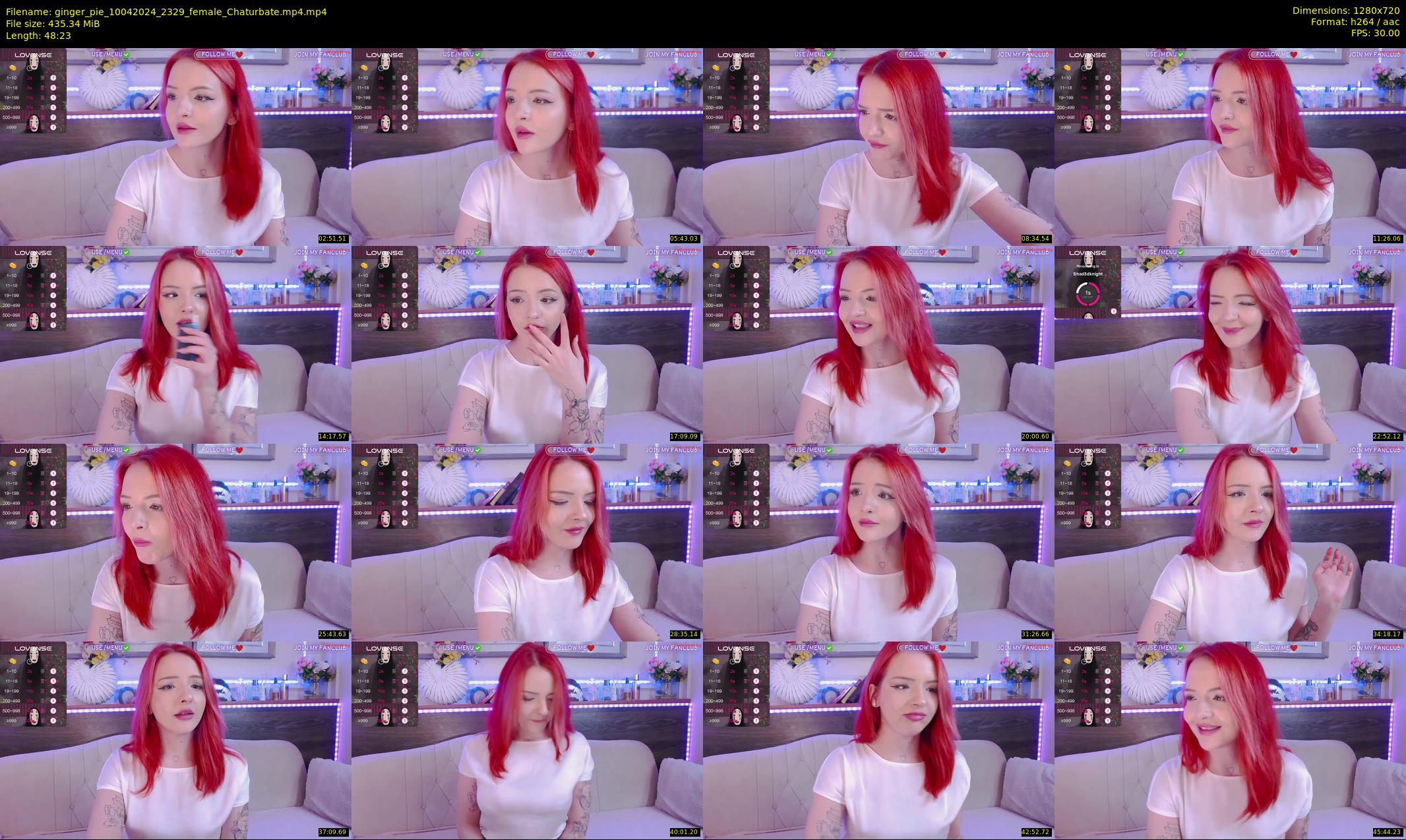 ginger_pie — 49 minute Chaturbate female cam show recording, 720p, Apr 10, 2024