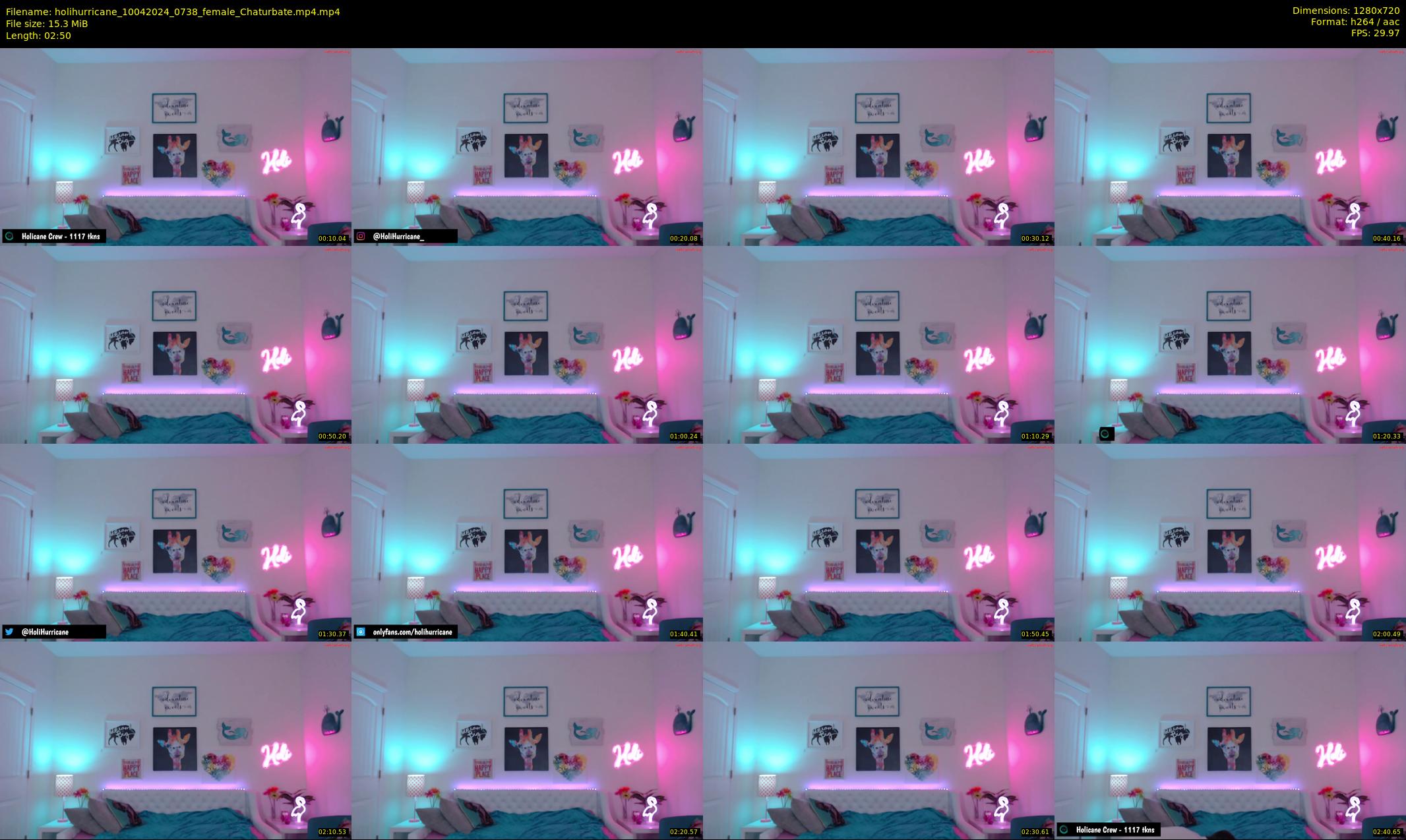 holihurricane — 3 minute Chaturbate female cam show recording, 720p, Apr 10, 2024