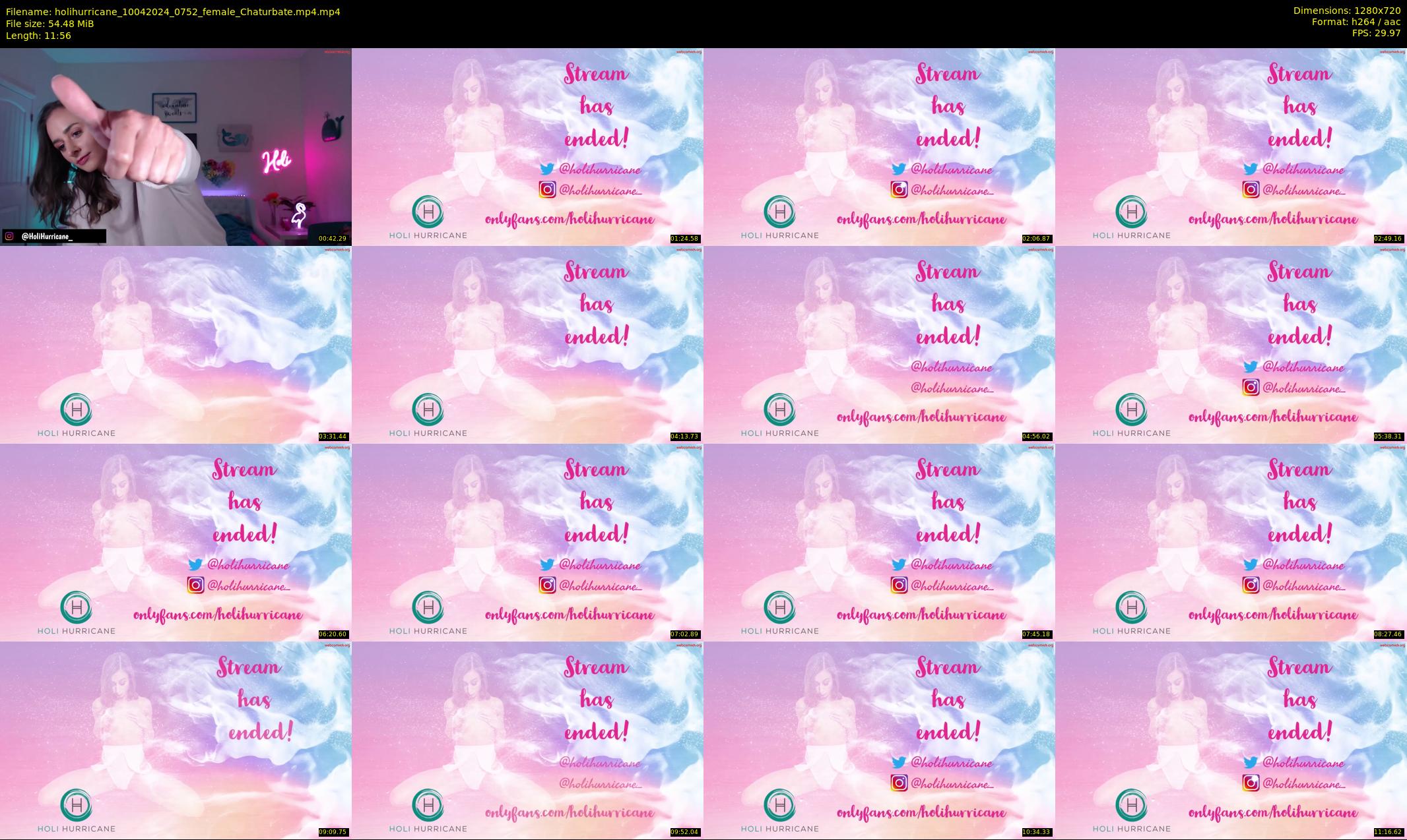 holihurricane — 12 minute Chaturbate female cam show recording, 720p, Apr 10, 2024