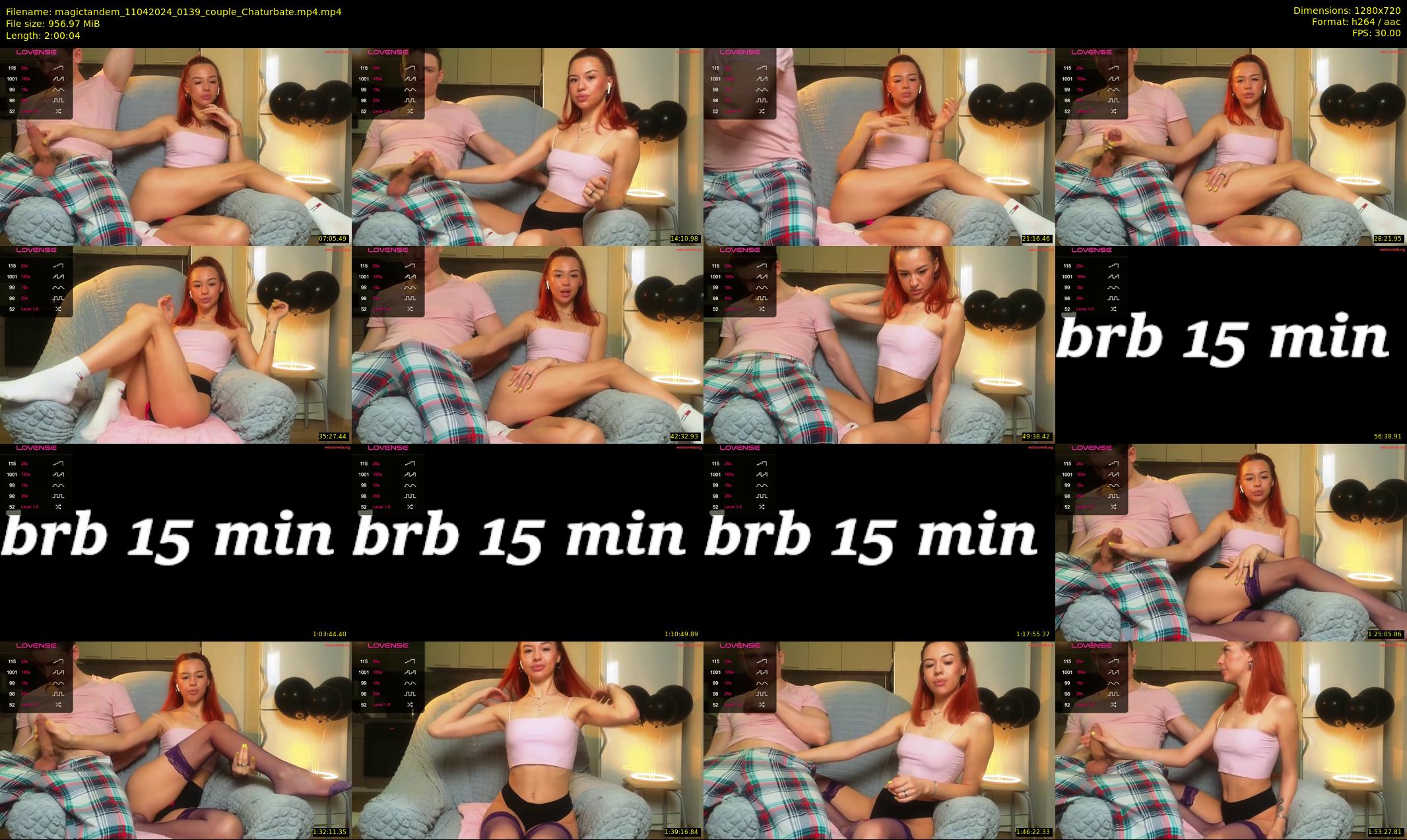 magictandem — 121 minute Chaturbate couple cam show recording, 720p, Apr 11, 2024