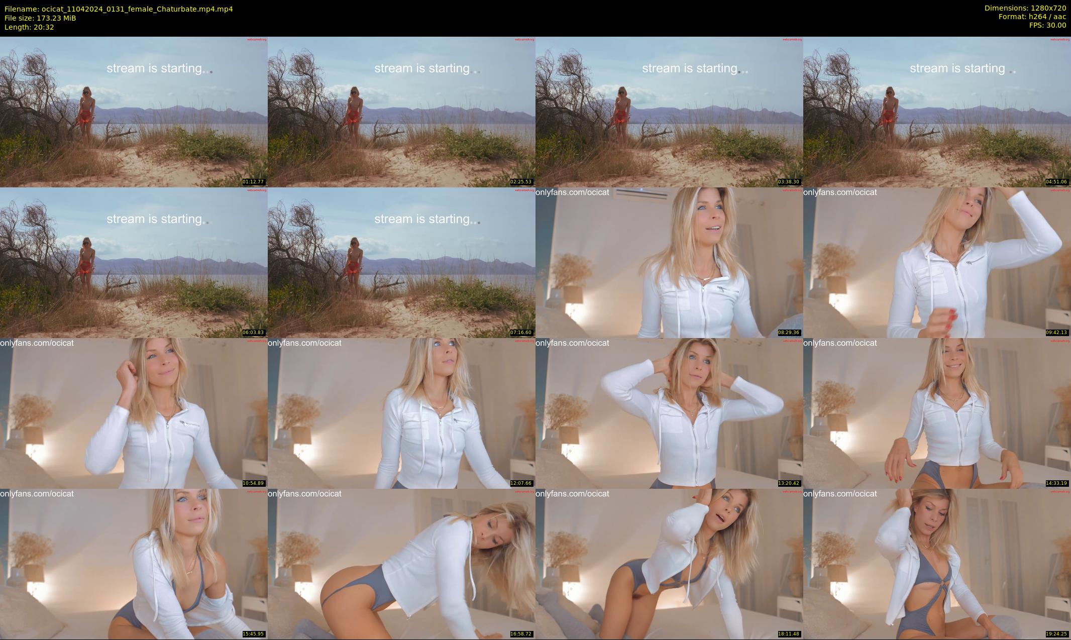 ocicat — 21 minute Chaturbate female cam show recording, 720p, Apr 11, 2024