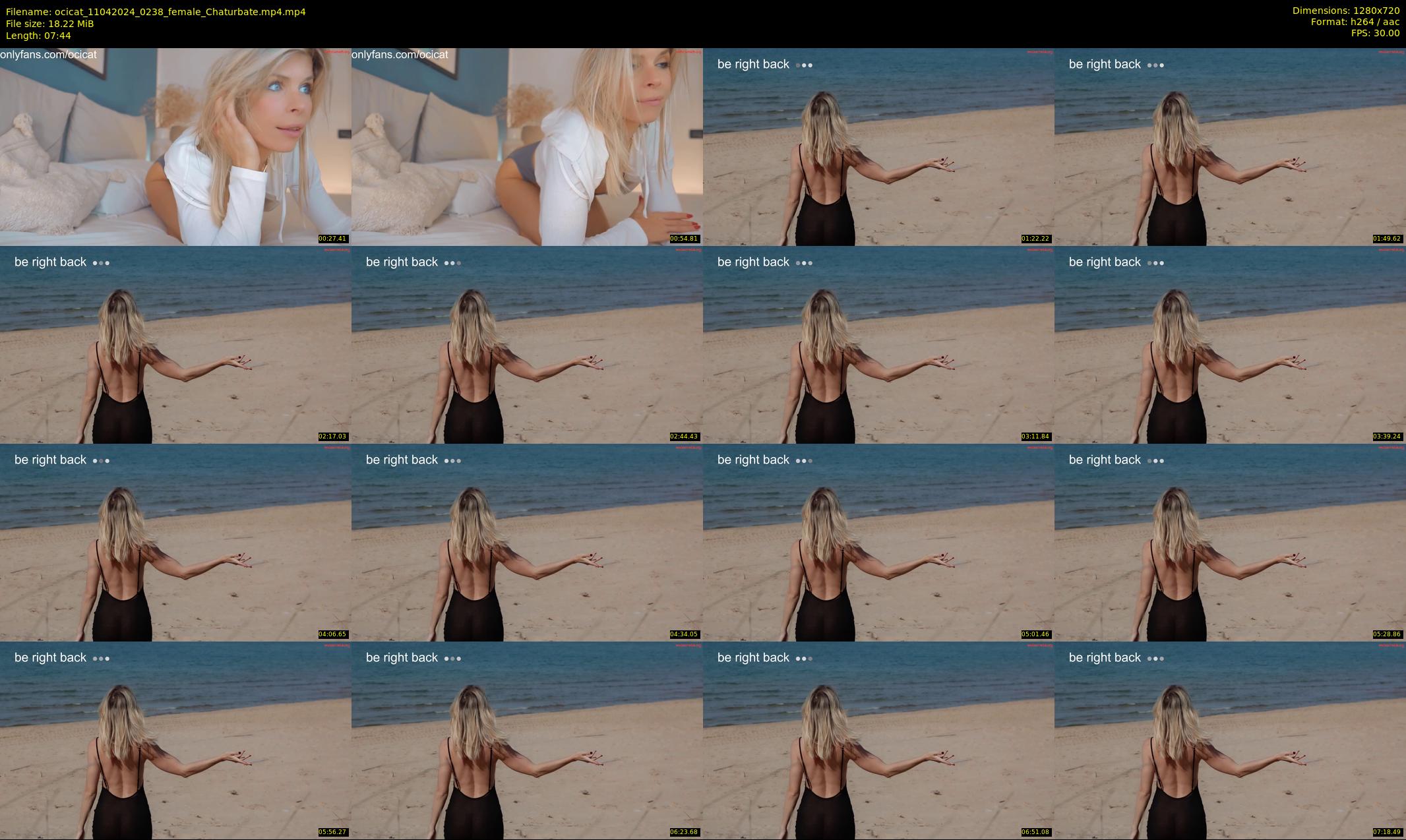 ocicat — 8 minute Chaturbate female cam show recording, 720p, Apr 11, 2024